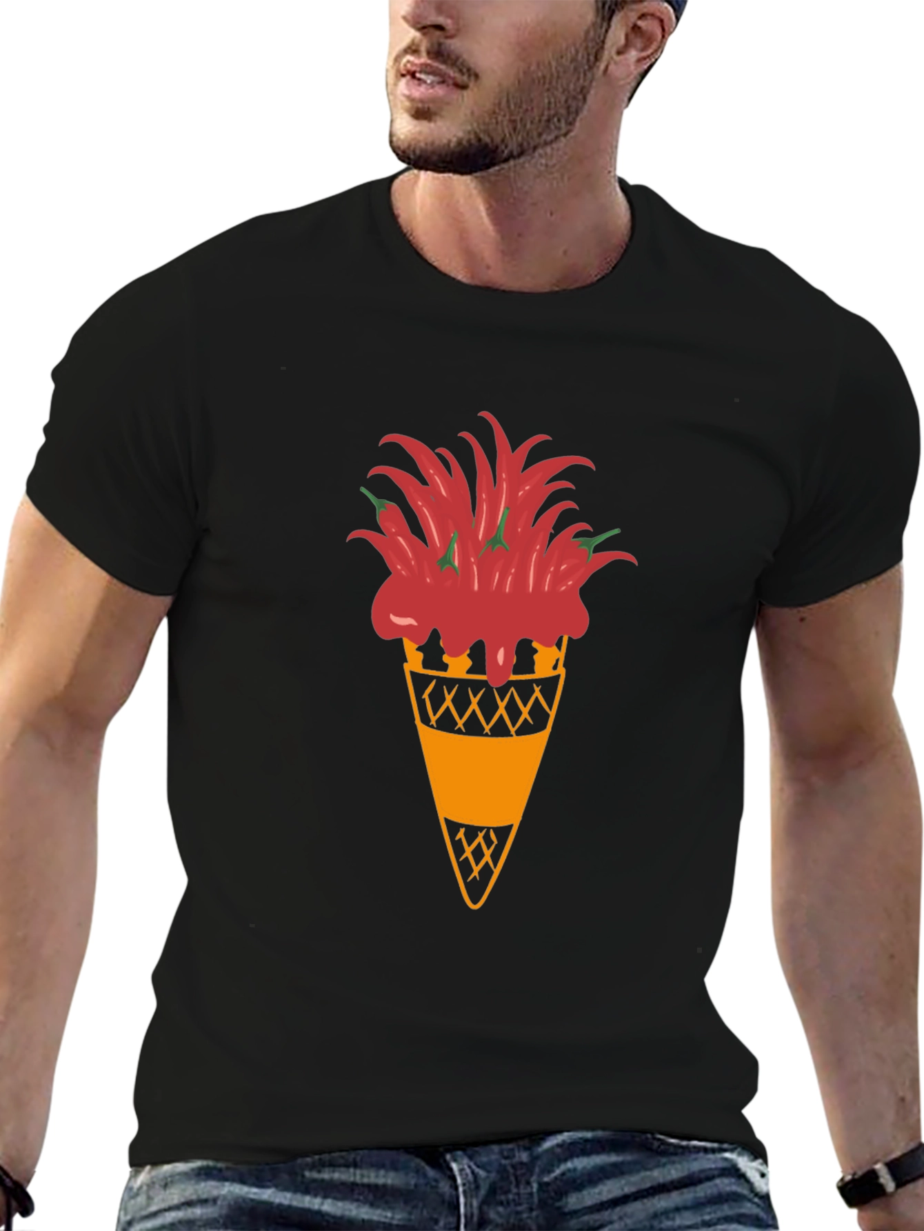 Chili Pepper Ice Cream Cone T-Shirt