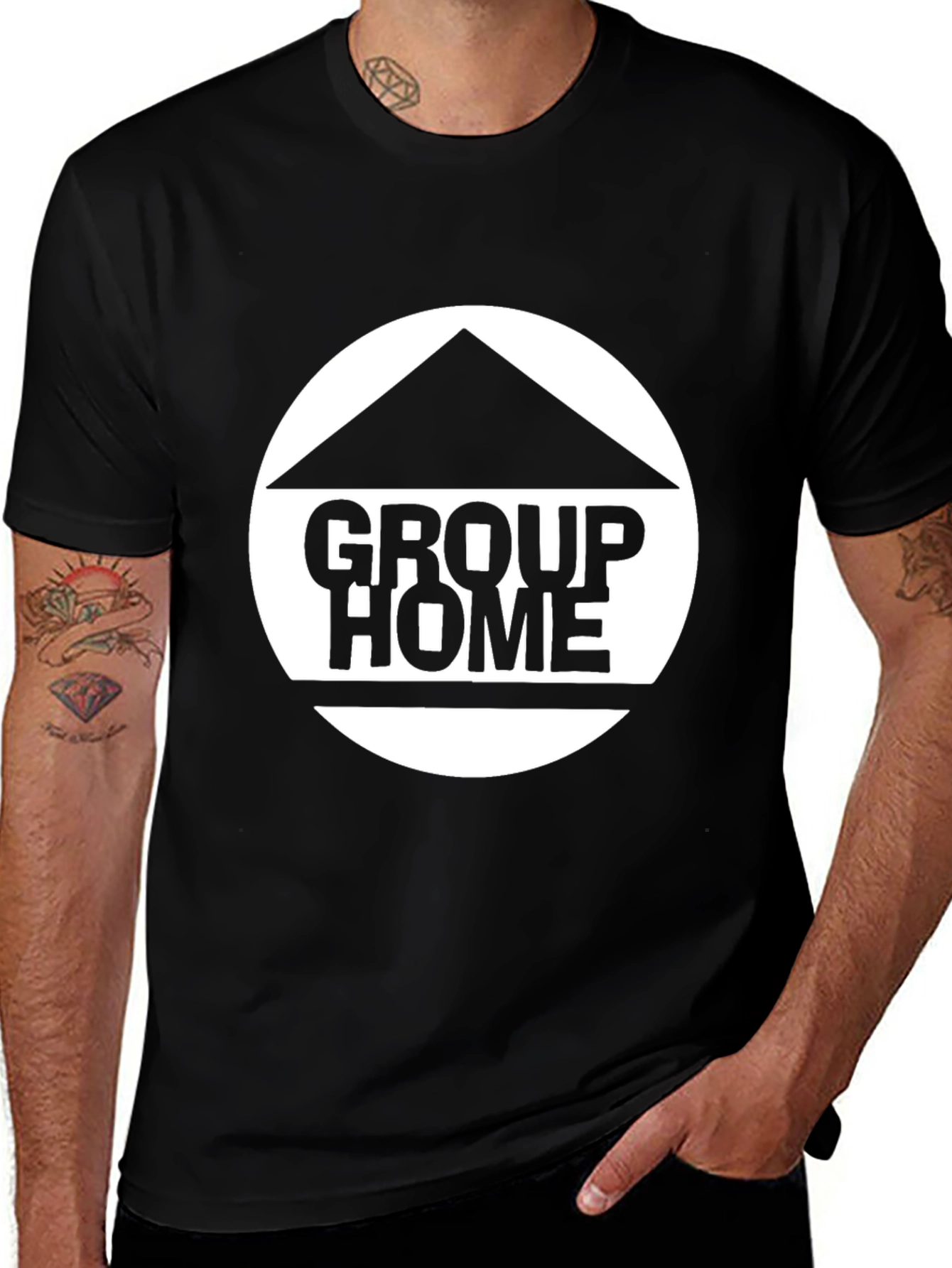 Group Home Black T-Shirt Graphic Tee