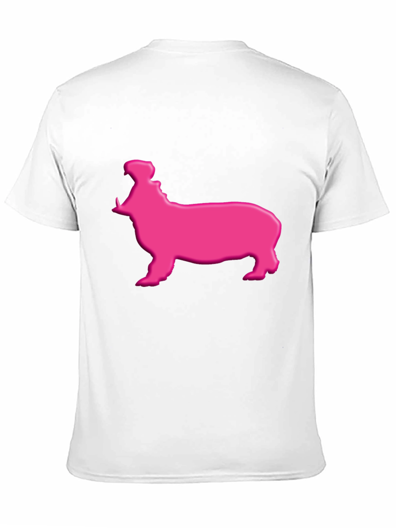 Pink Hippo Graphic Tee - Black Cotton Blend Shirt