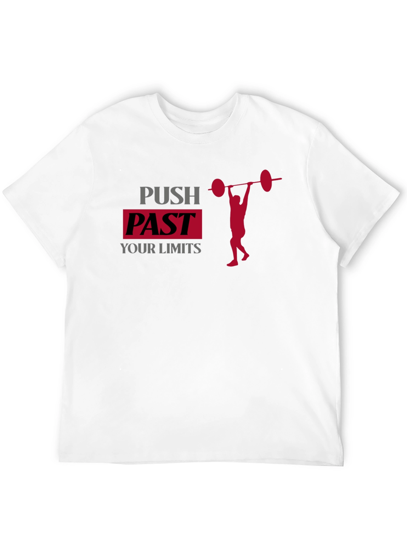 Push Past Your Limits Black Graphic T-Shirt