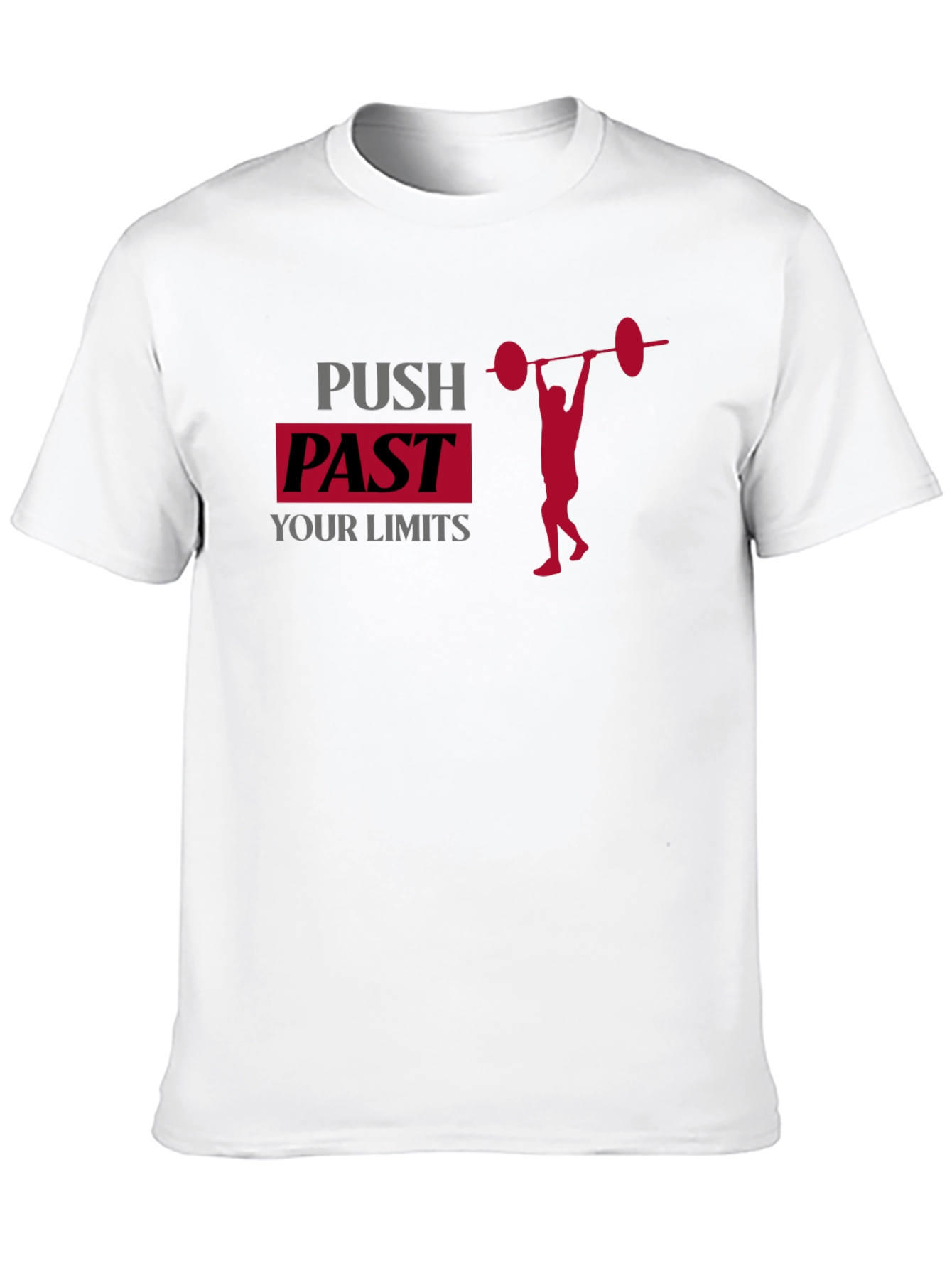 Push Past Your Limits Black Graphic T-Shirt