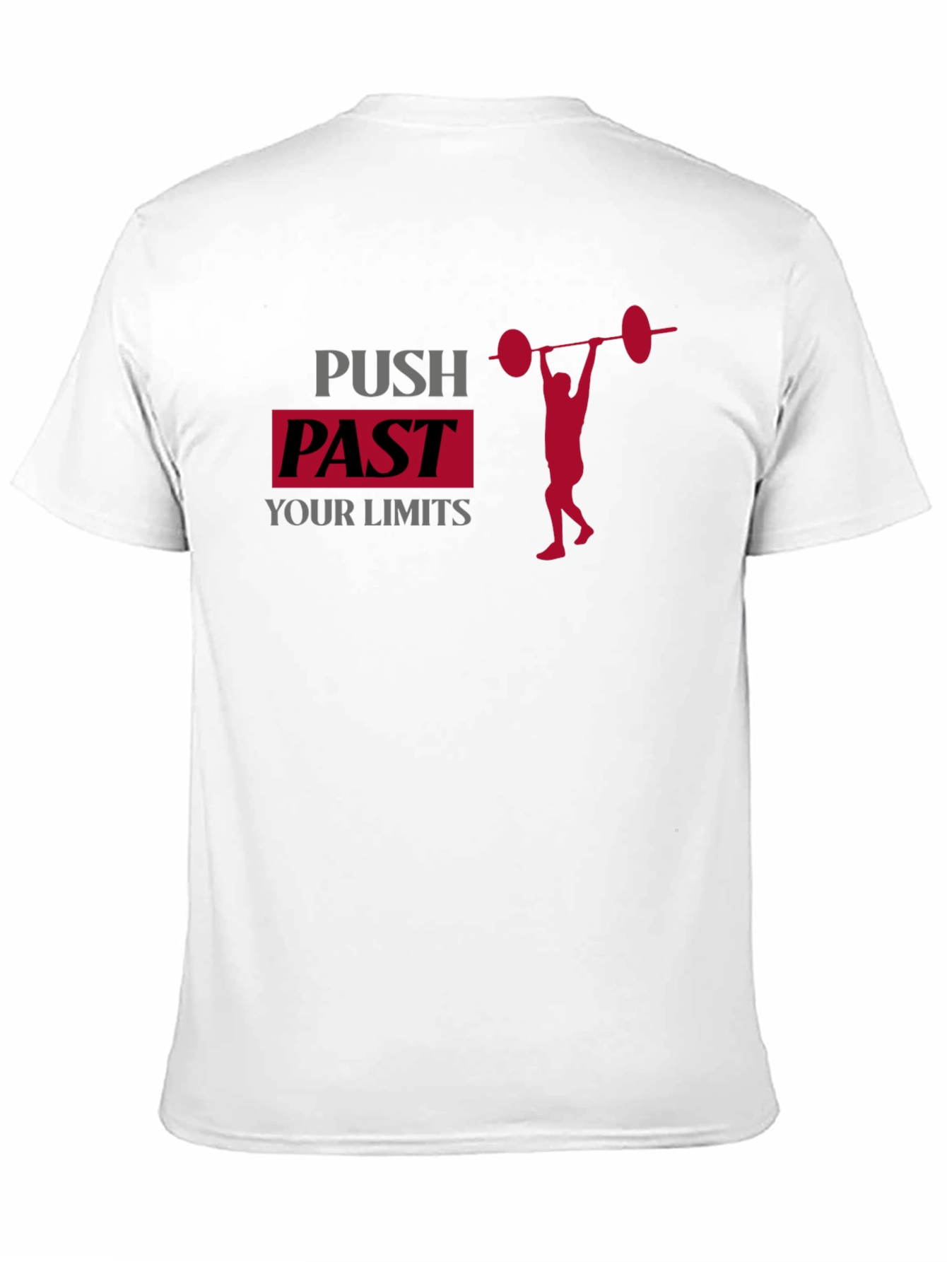 Push Past Your Limits Black Graphic T-Shirt