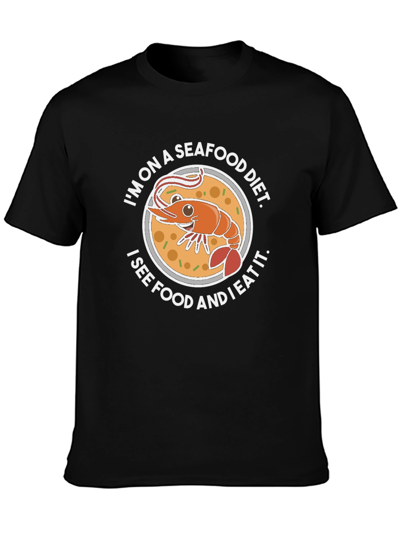 Seafood Diet Funny Graphic T-Shirt