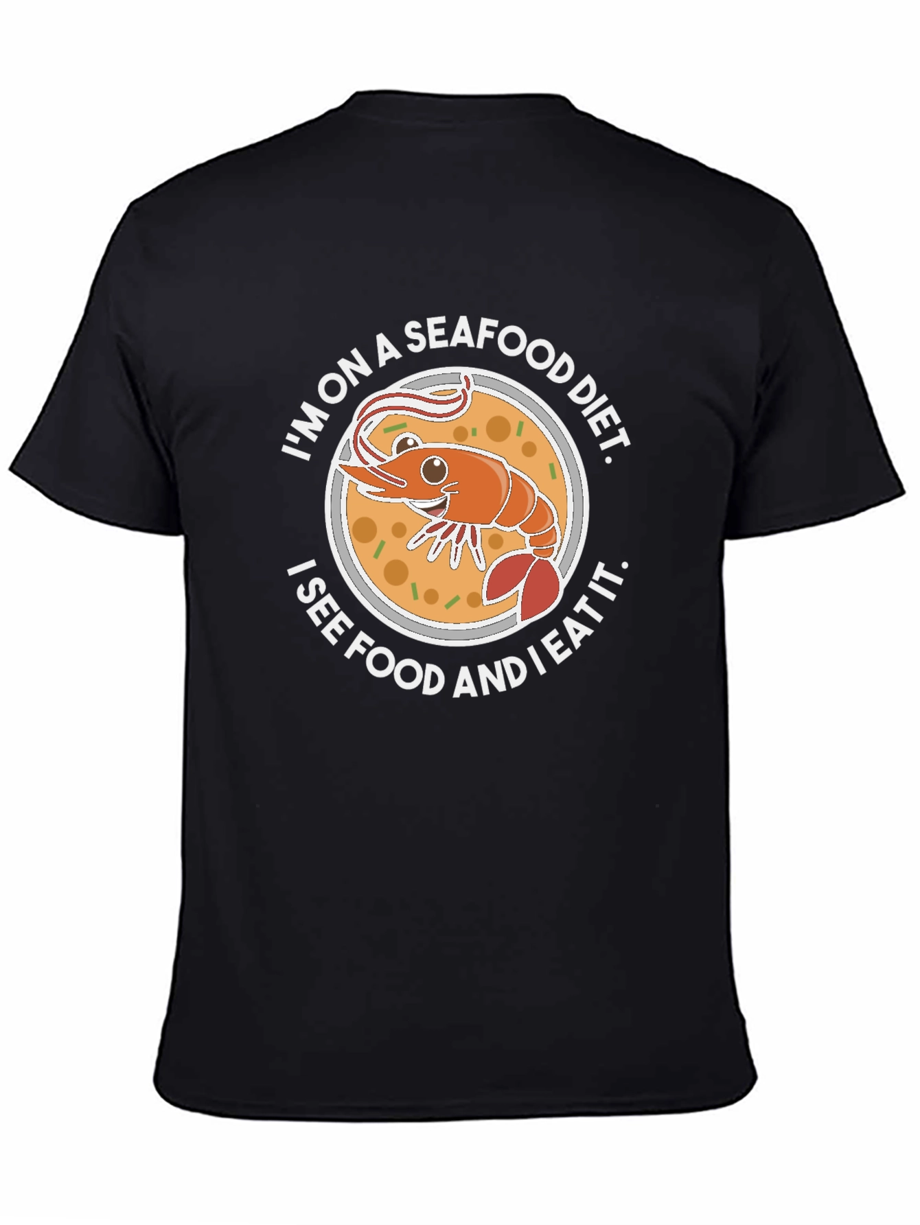Seafood Diet Funny Graphic T-Shirt