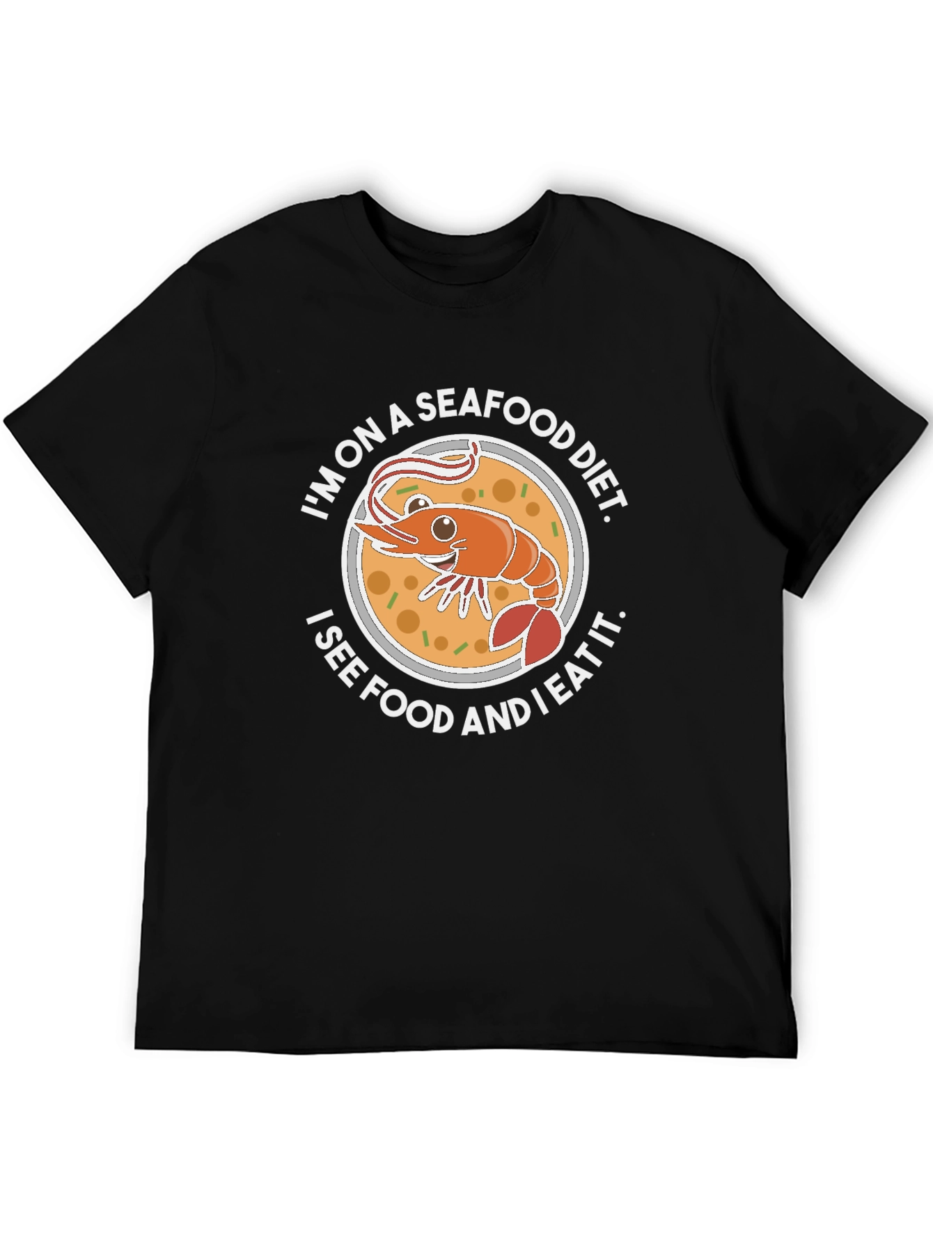 Seafood Diet Funny Graphic T-Shirt