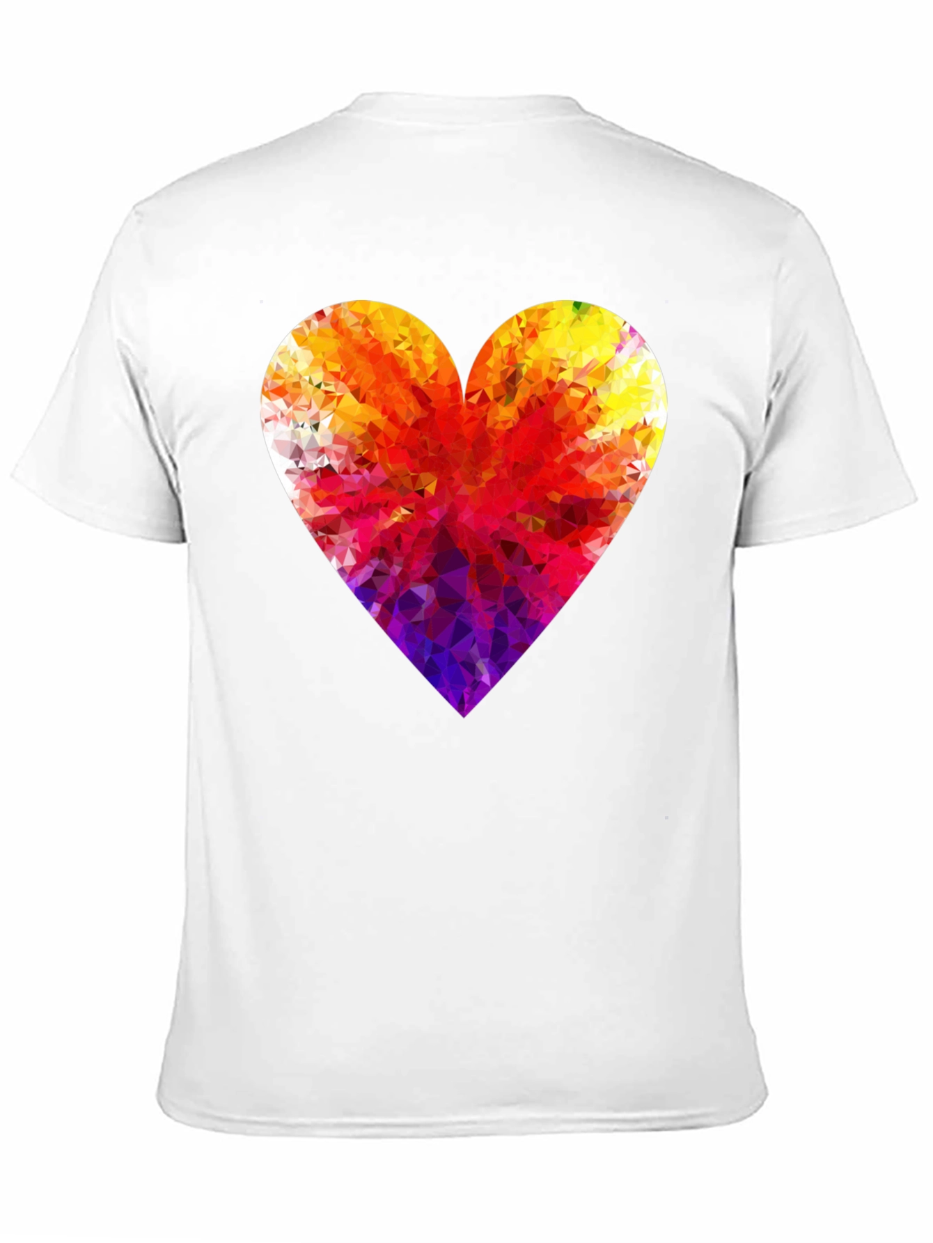 Geometric Heart Graphic Tee - Modern Black T-Shirt
