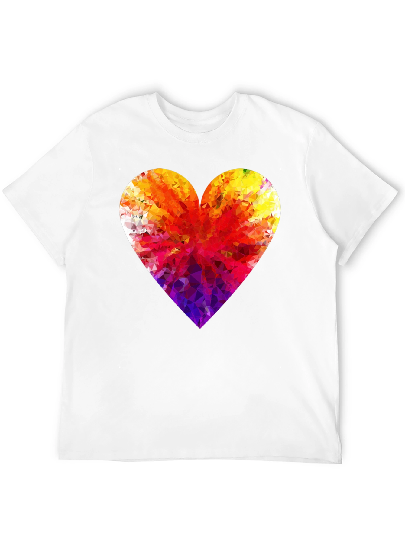 Geometric Heart Graphic Tee - Modern Black T-Shirt