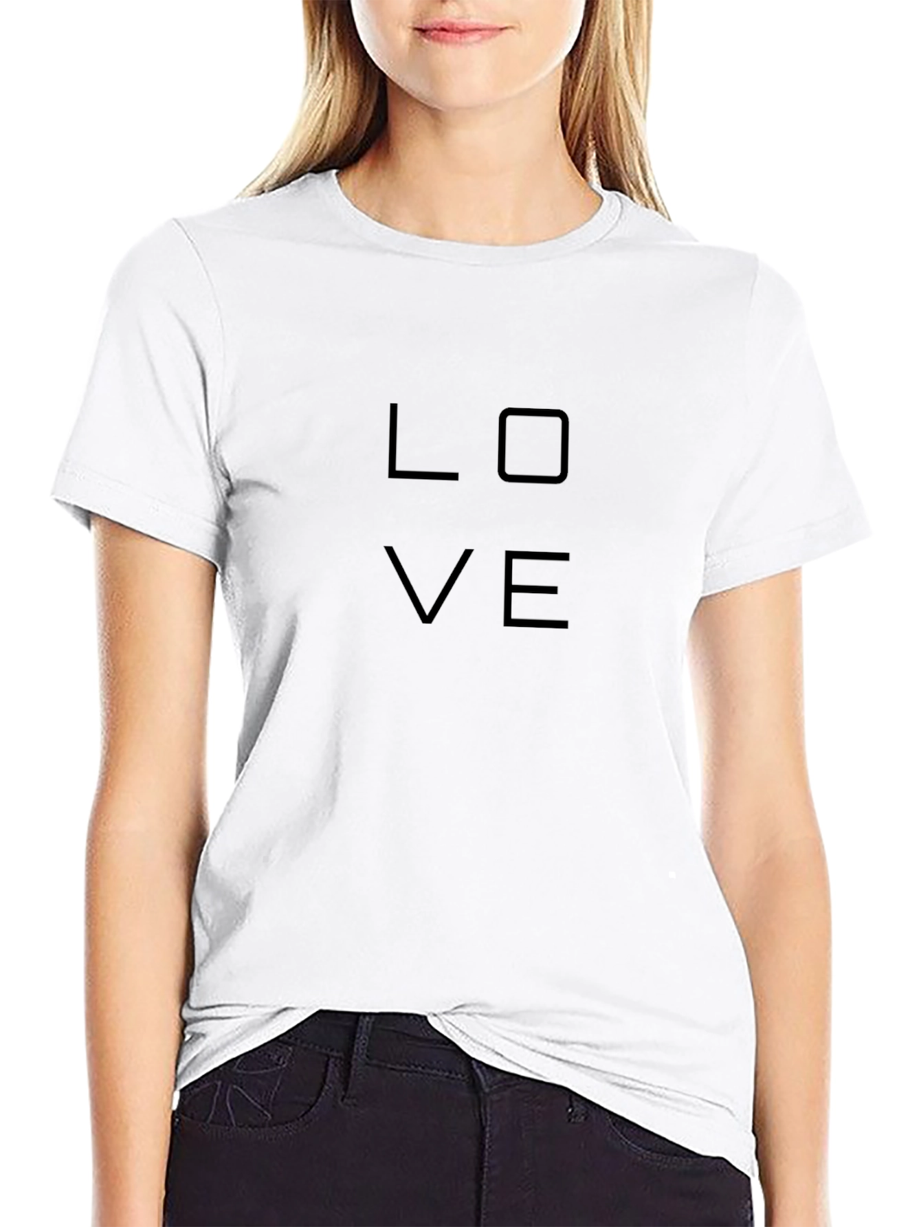 Minimalist Black LOVE Tee - Modern Style