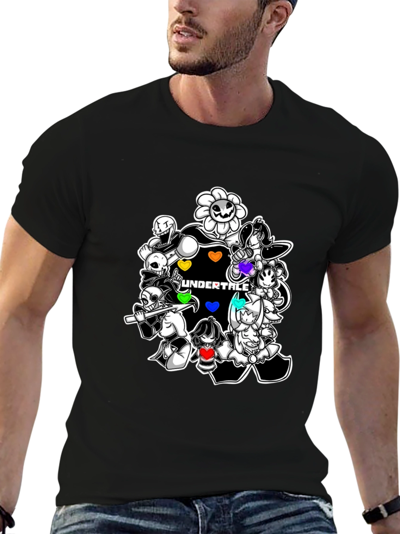 Undertale Characters Black T-Shirt