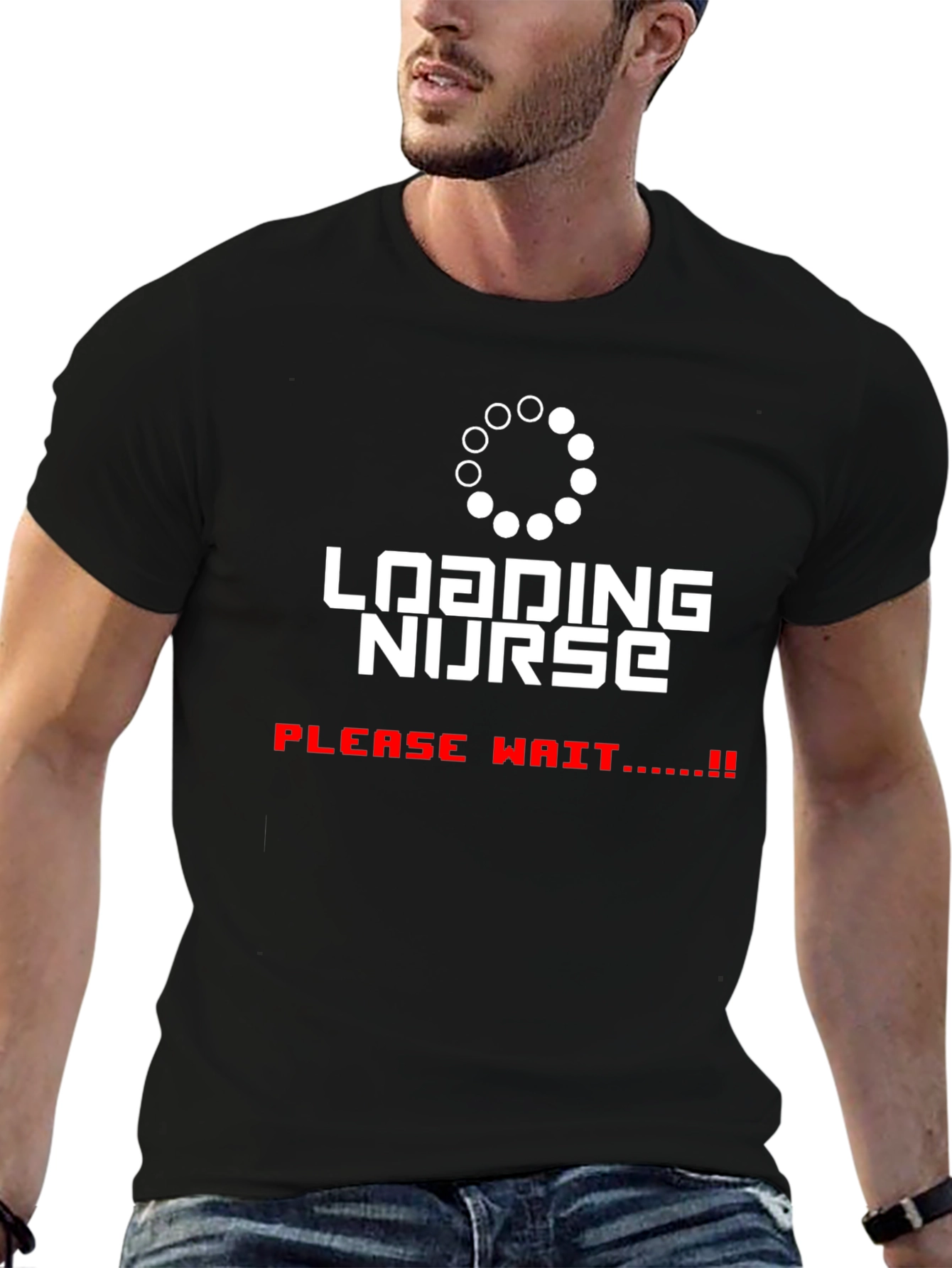 Loading Nurse Graphic Tee - Black