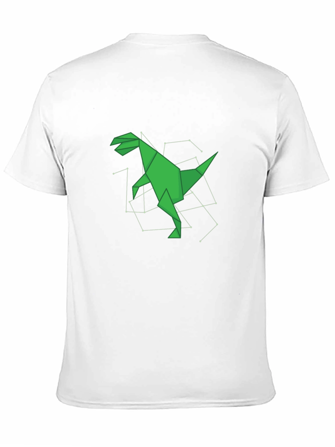 Origami Dinosaur Black T-Shirt