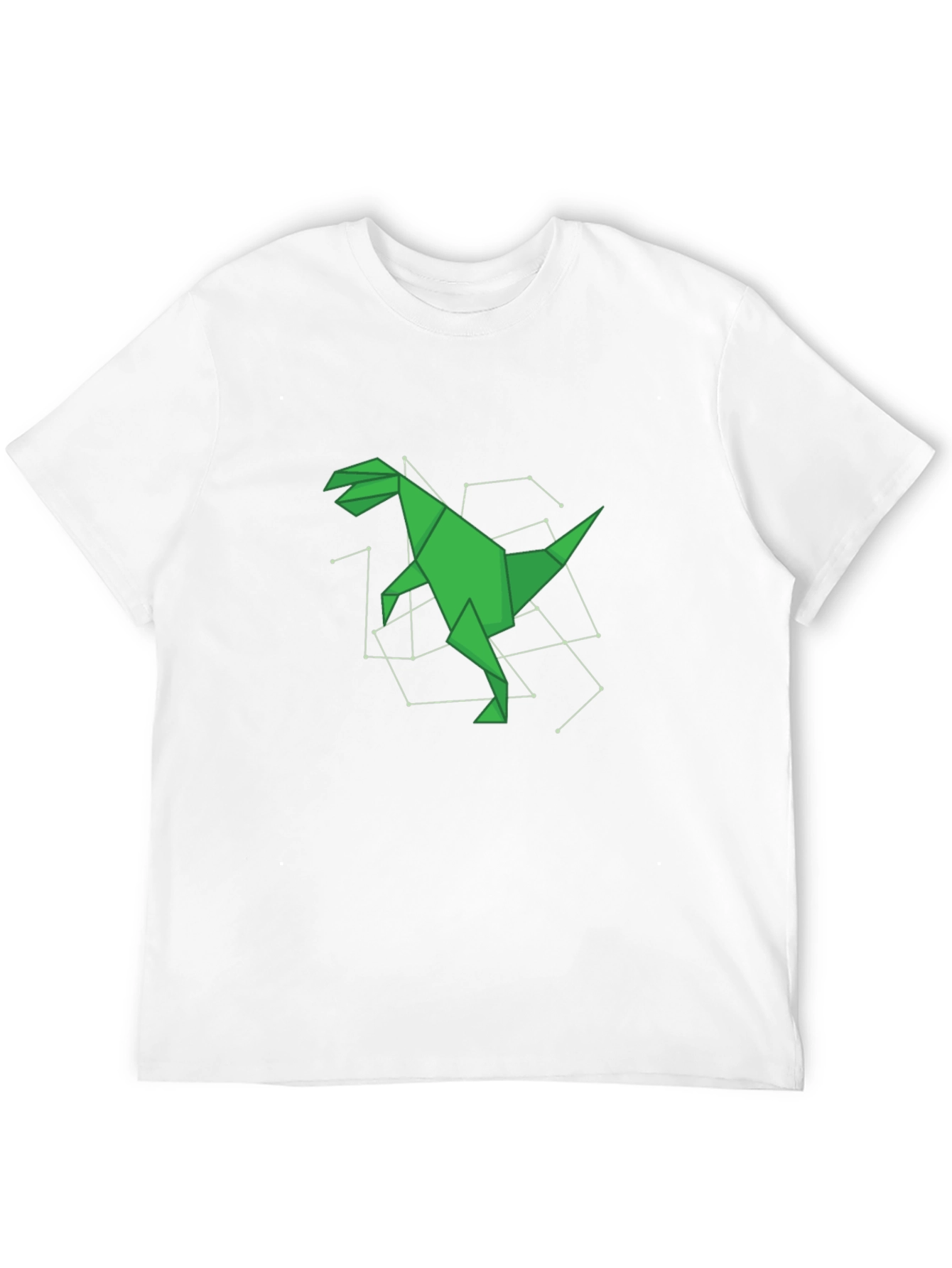 Origami Dinosaur Black T-Shirt