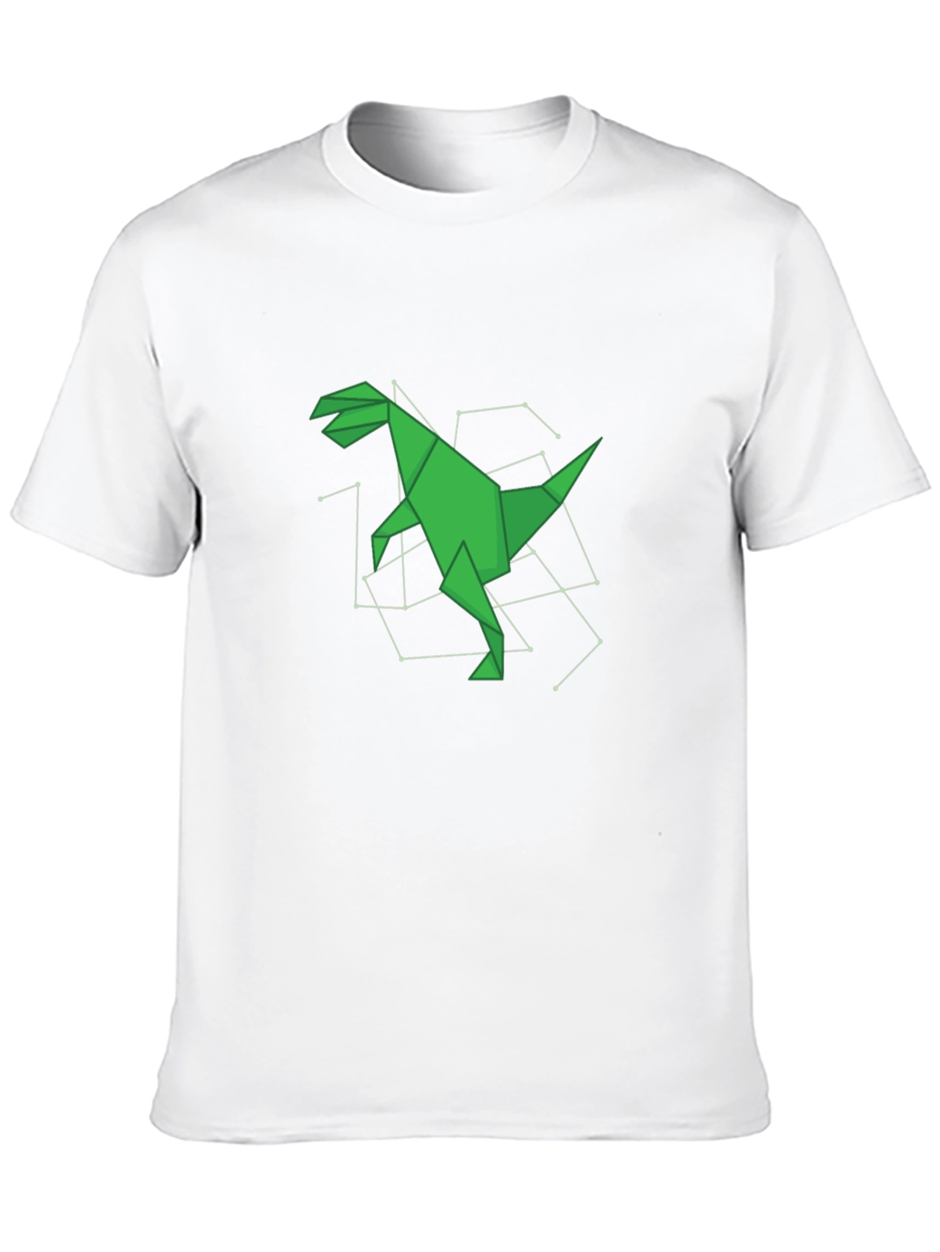 Origami Dinosaur Black T-Shirt