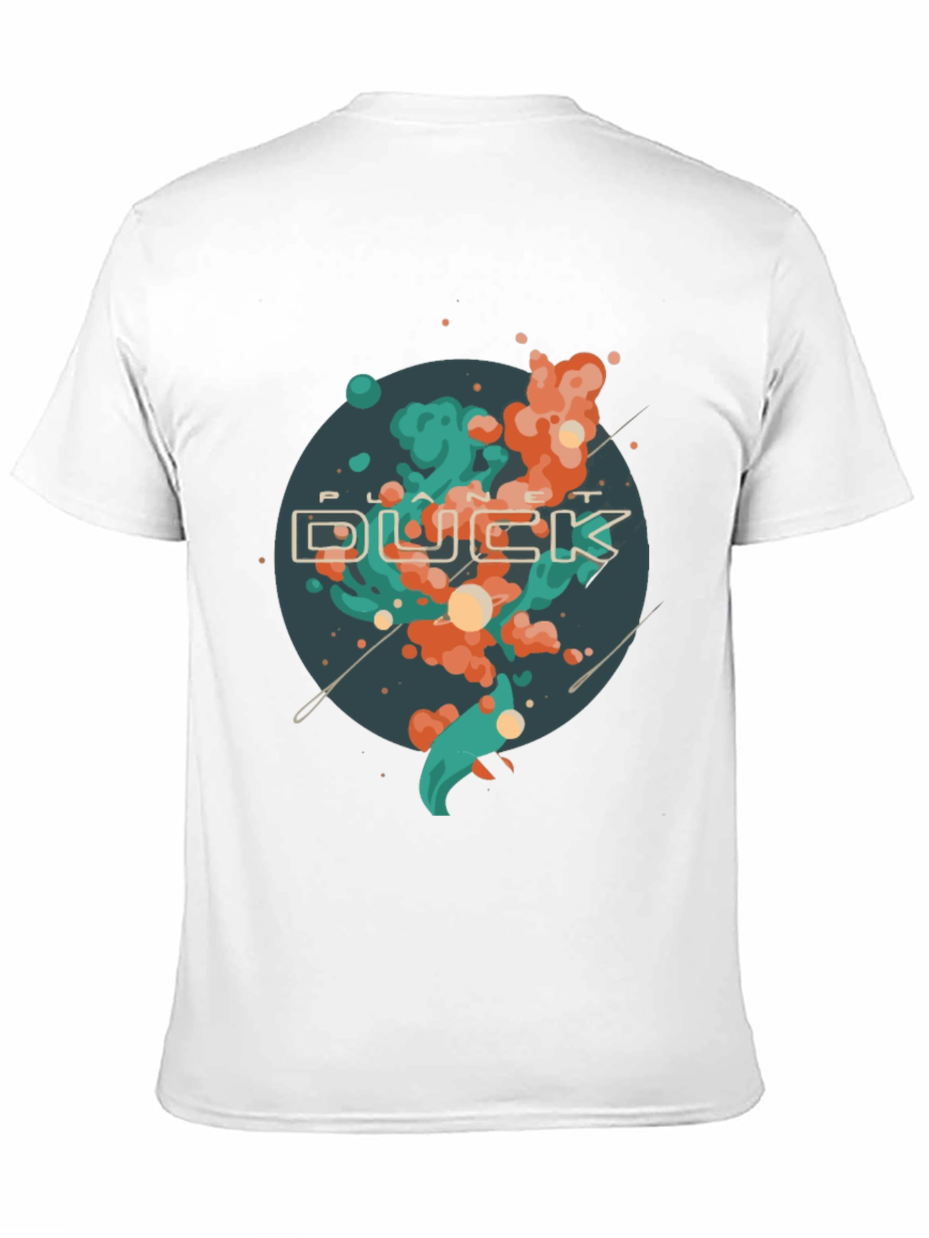 Planet Duck Graphic Tee - Casual Black T-Shirt