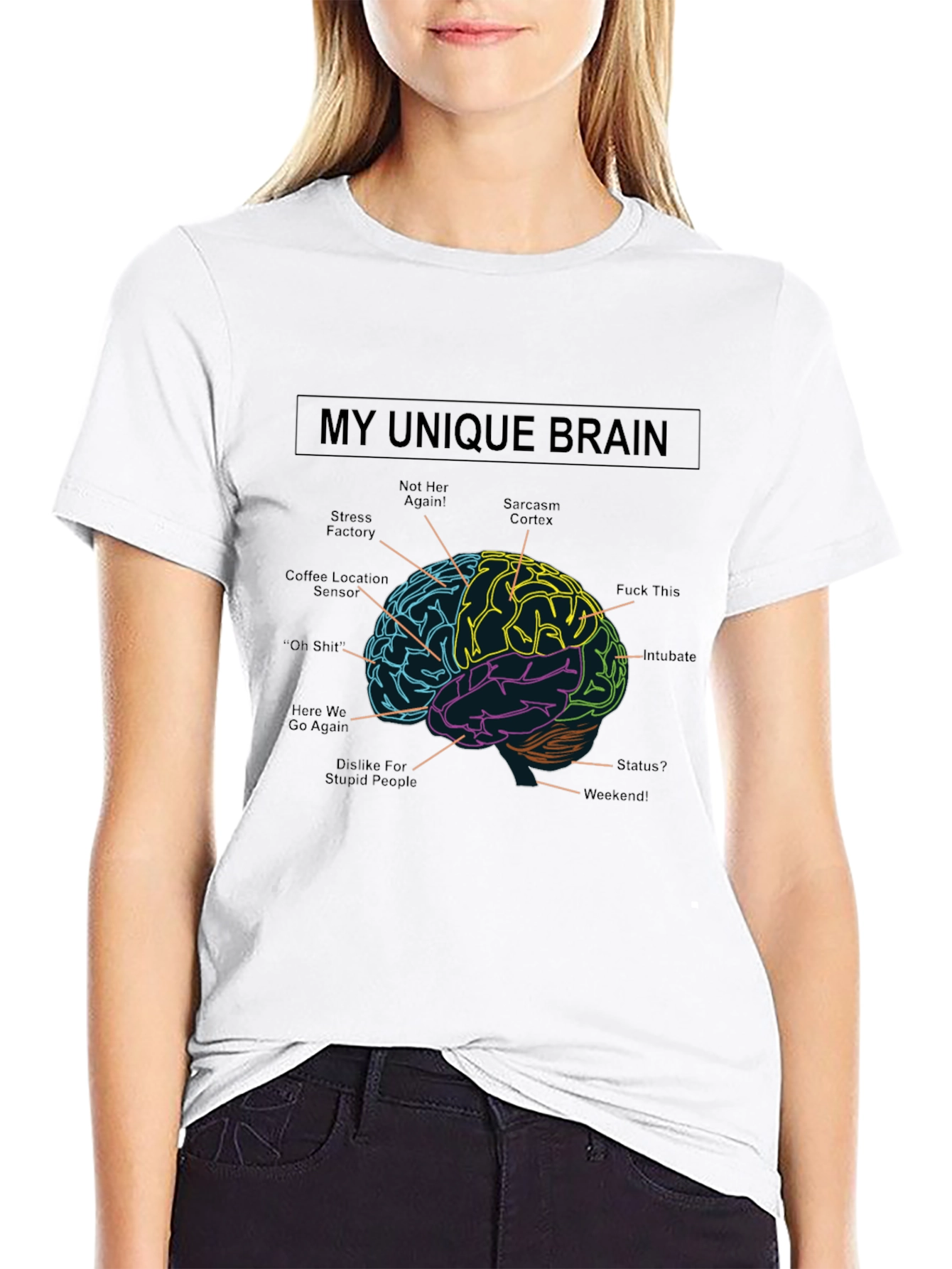 My Unique Brain T-Shirt - Funny Brain Diagram Tee