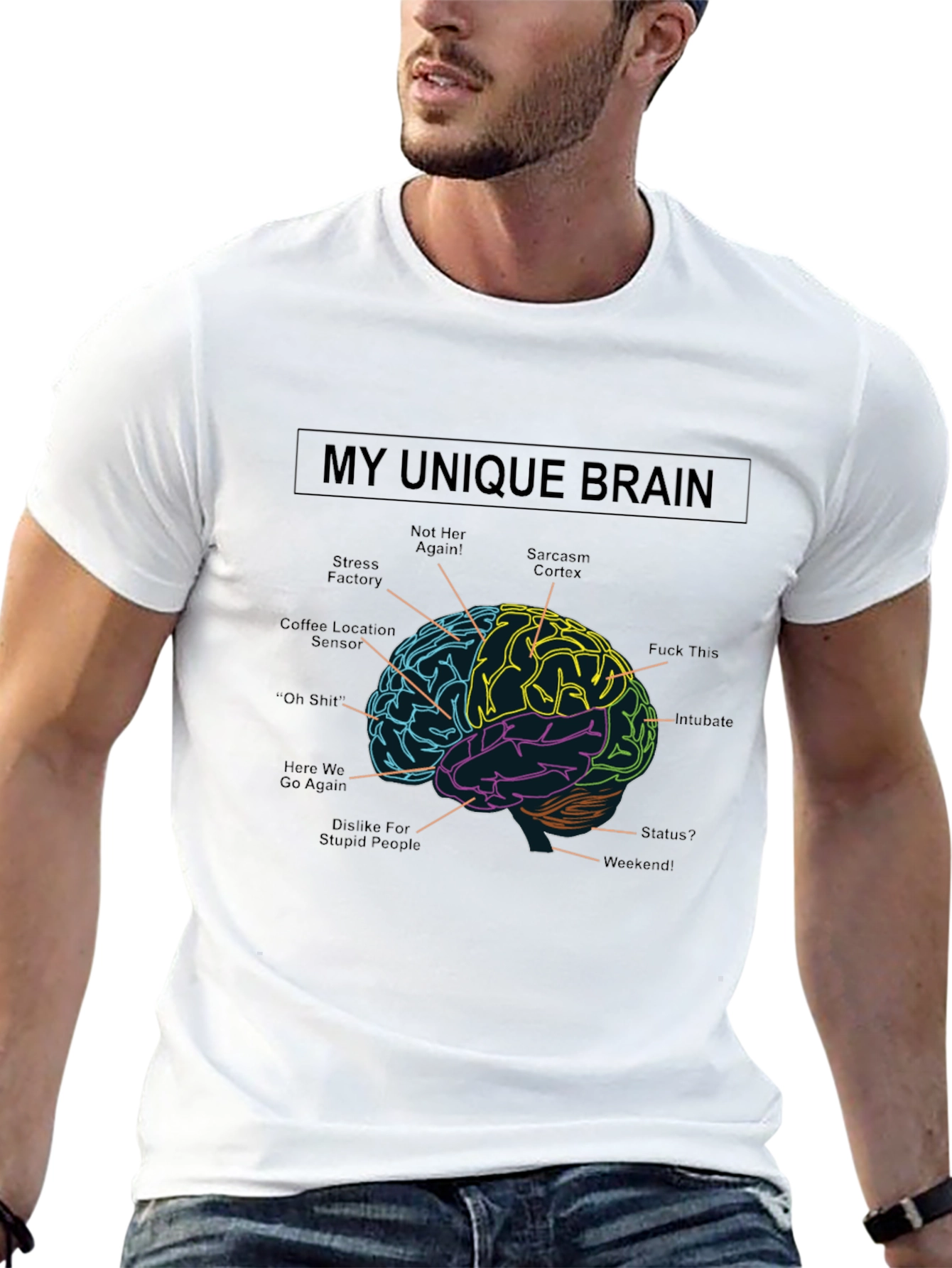 My Unique Brain T-Shirt - Funny Brain Diagram Tee