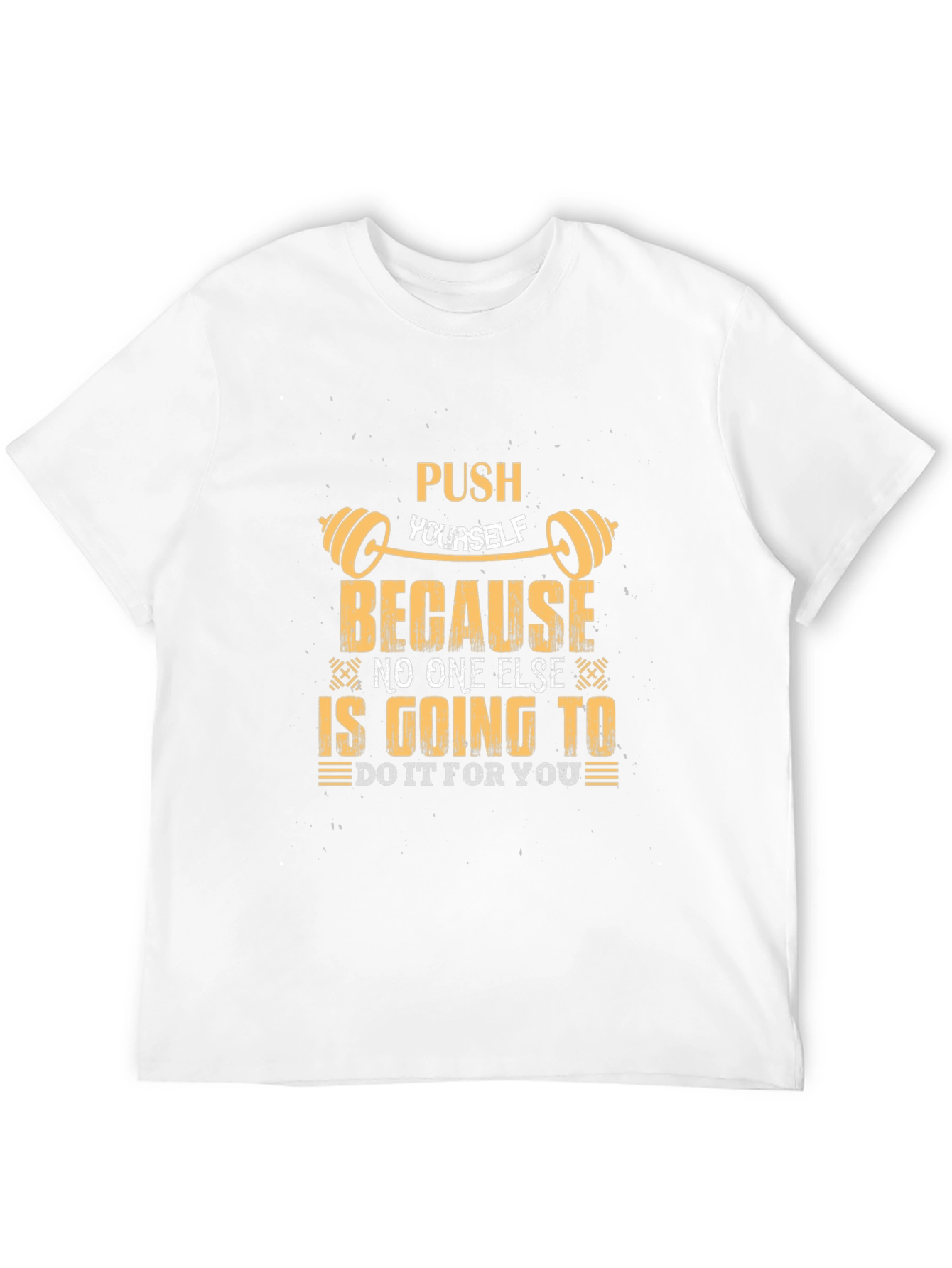 Push Yourself Gym Motivation Graphic Tee - Black