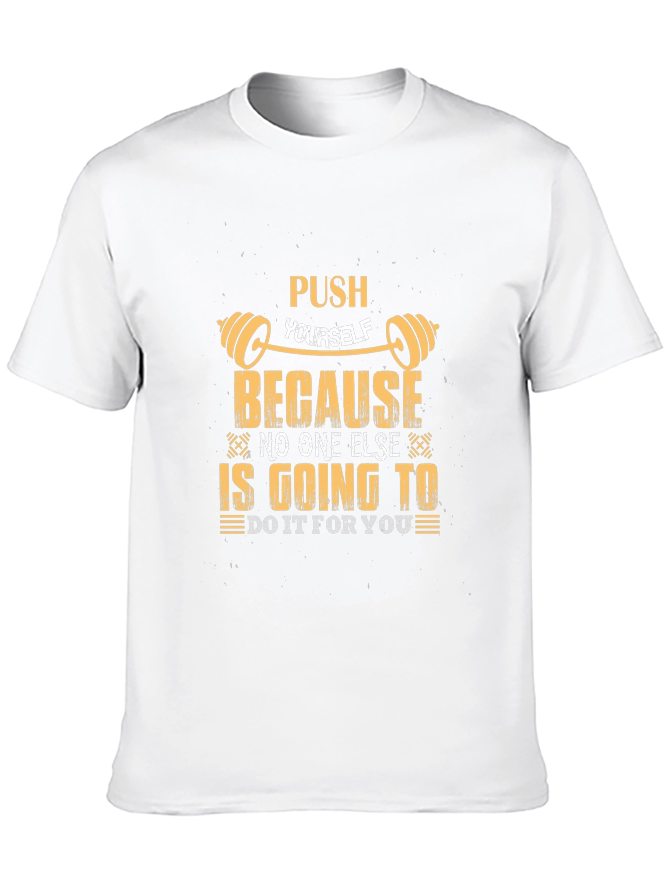 Push Yourself Gym Motivation Graphic Tee - Black