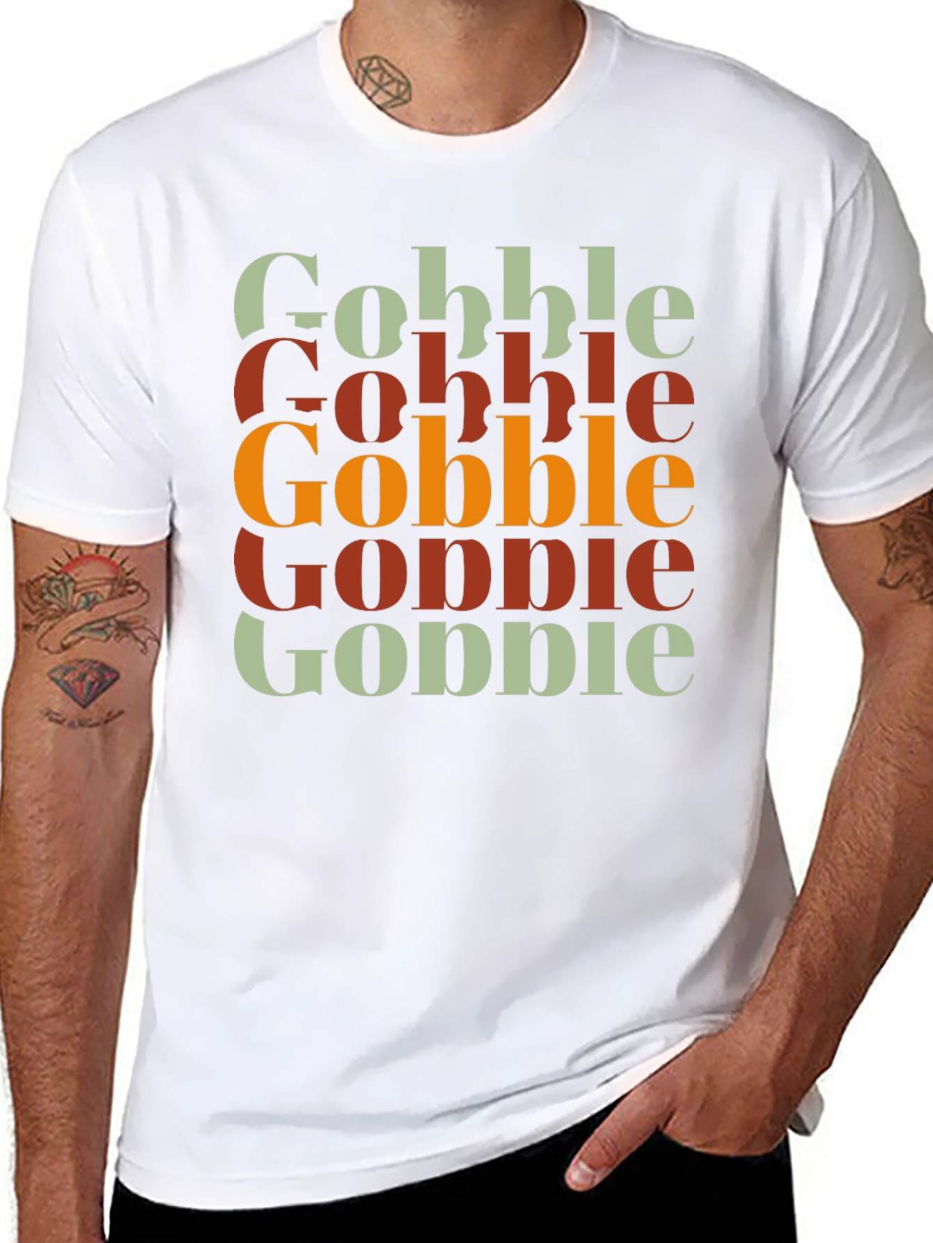 Gobble Thanksgiving T-Shirt - Festive Fall Apparel