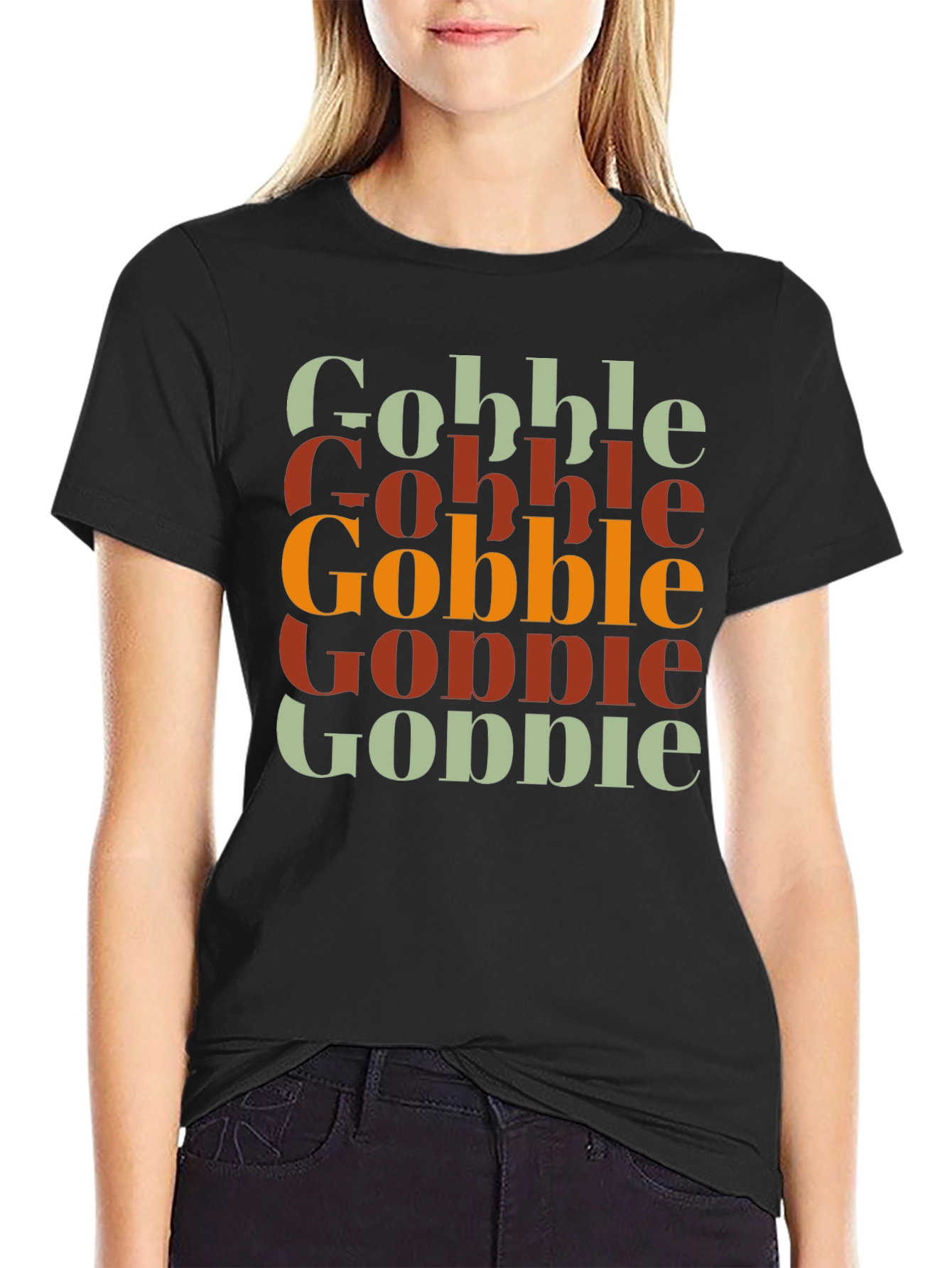 Gobble Thanksgiving T-Shirt - Festive Fall Apparel