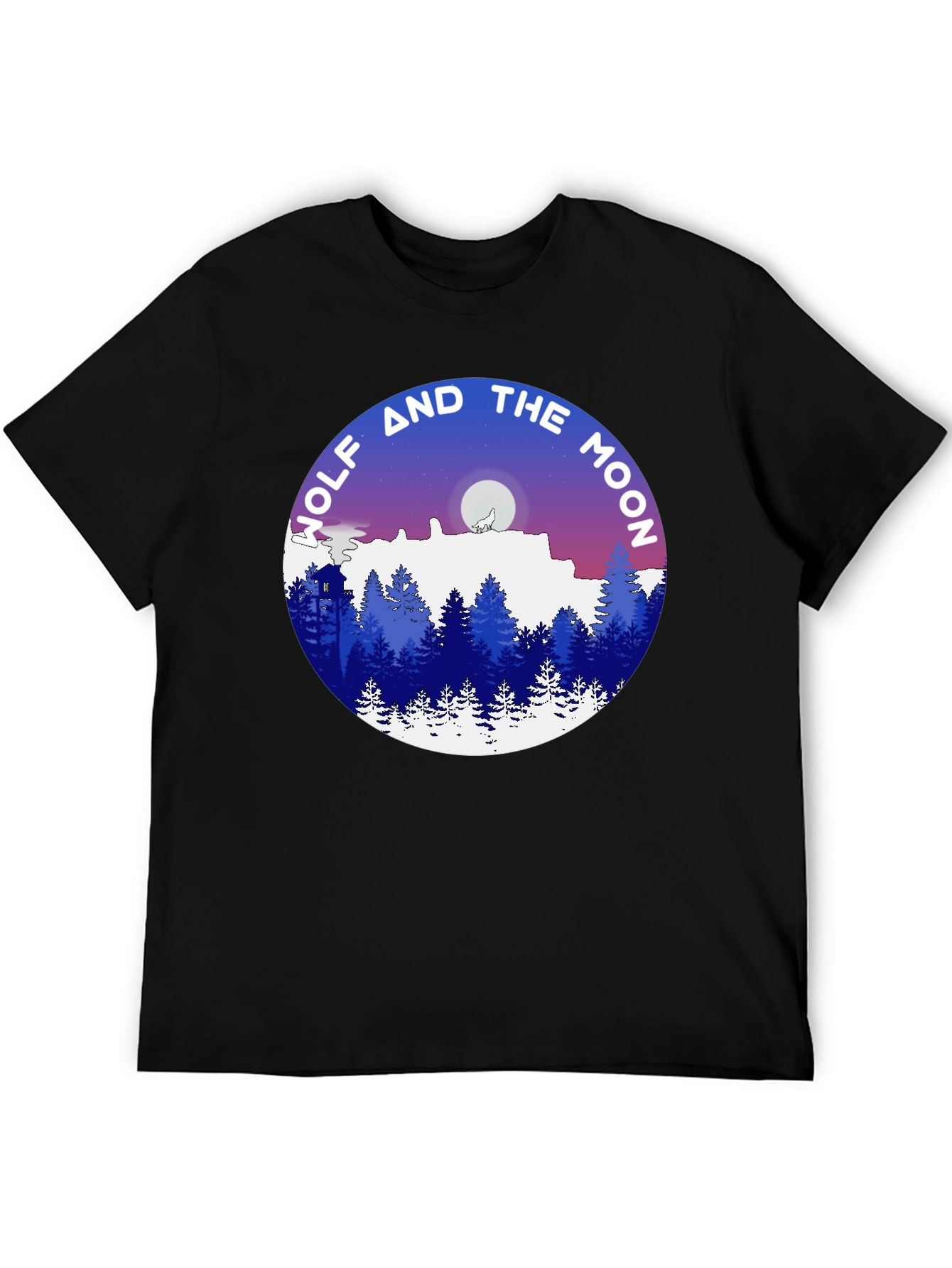 Wolf and the Moon Graphic T-Shirt