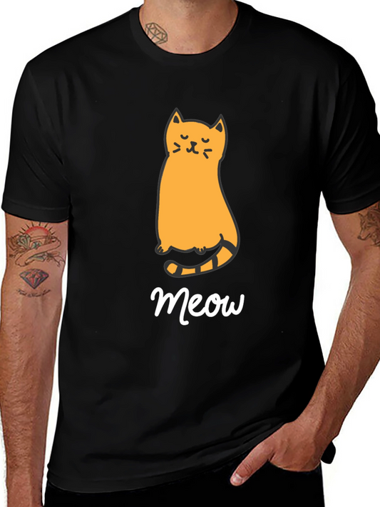 Cute Cat Meow Graphic T-Shirt