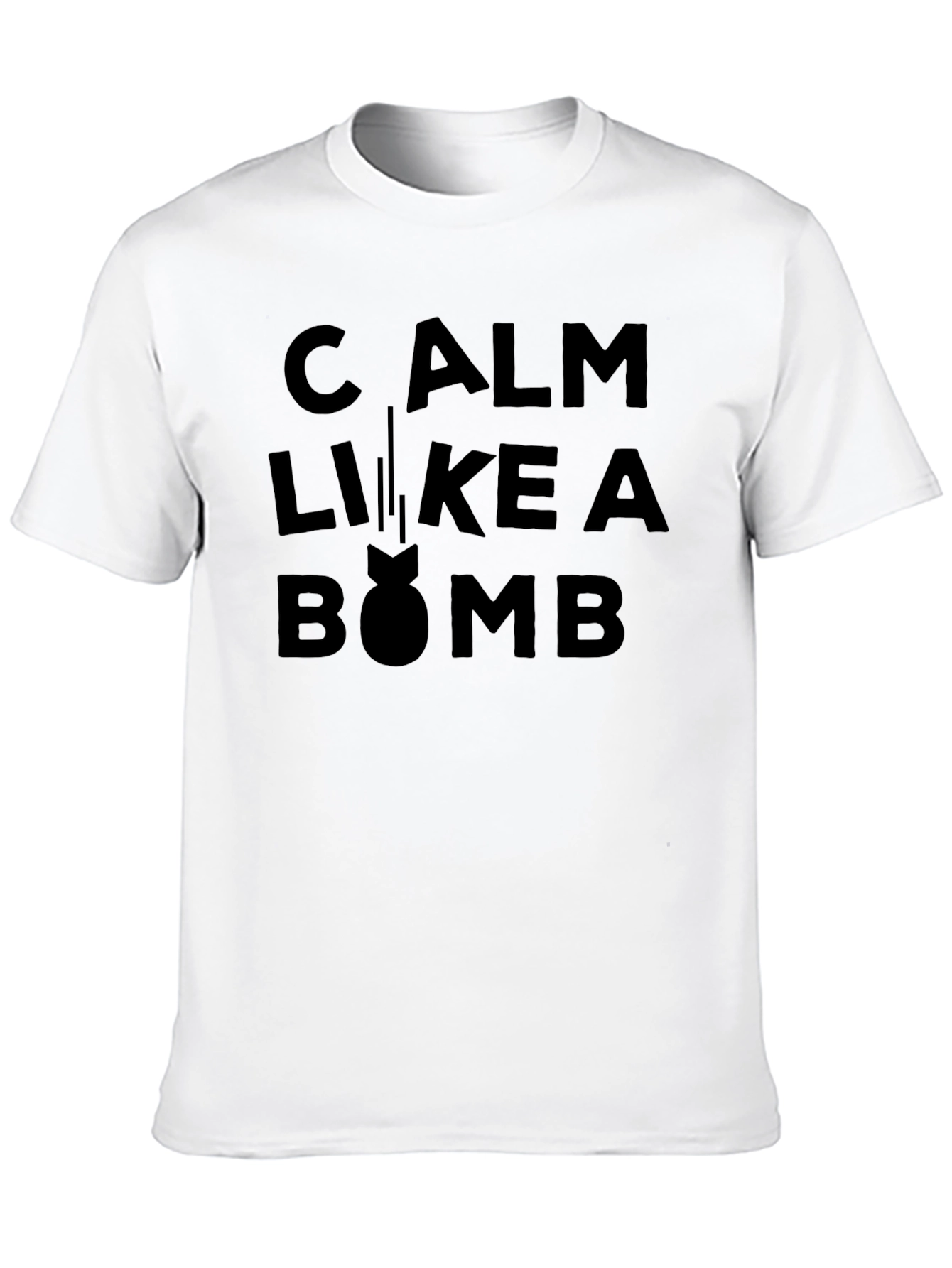 Calm Like a Bomb Graphic T-Shirt - Black