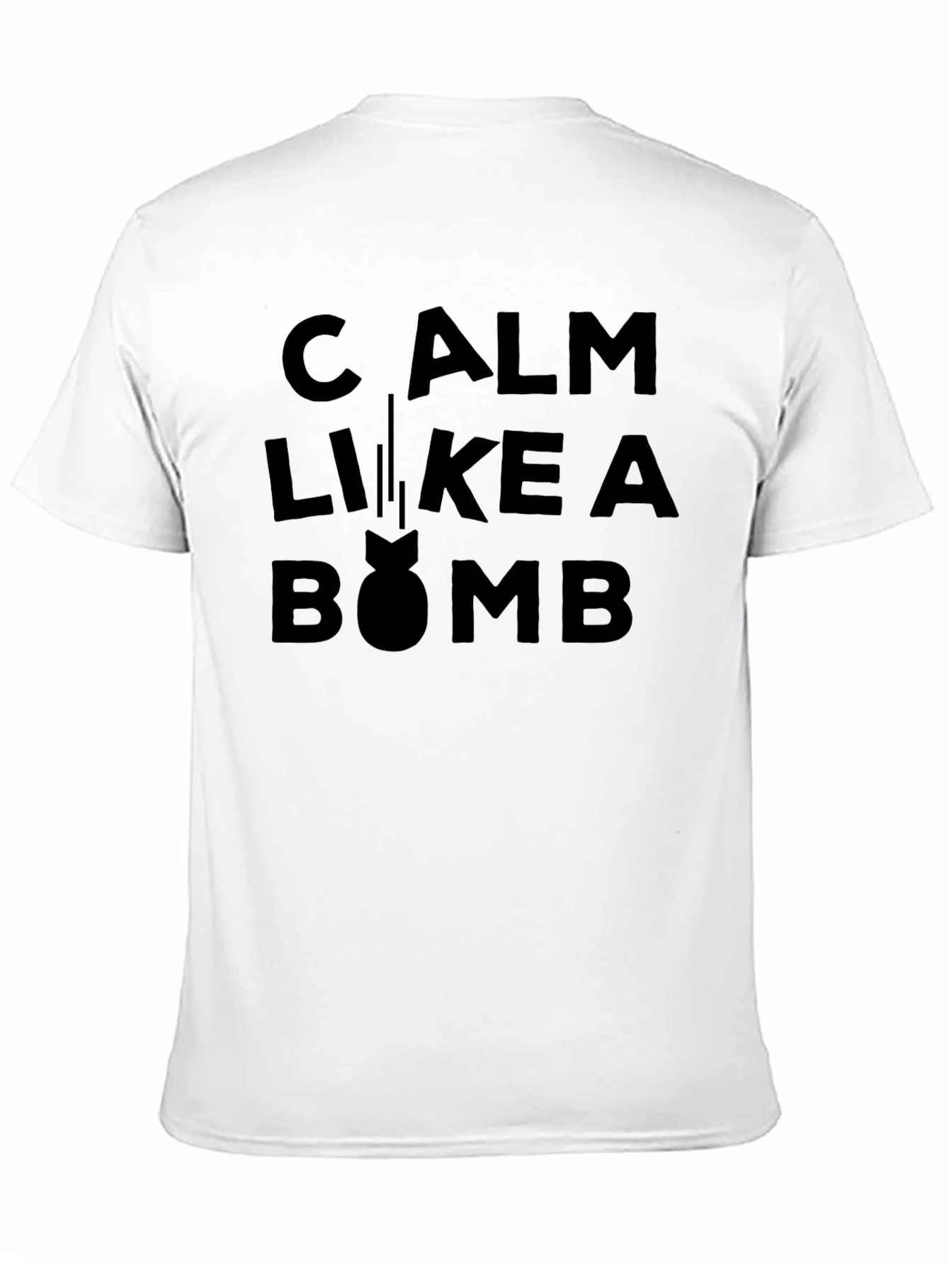 Calm Like a Bomb Graphic T-Shirt - Black