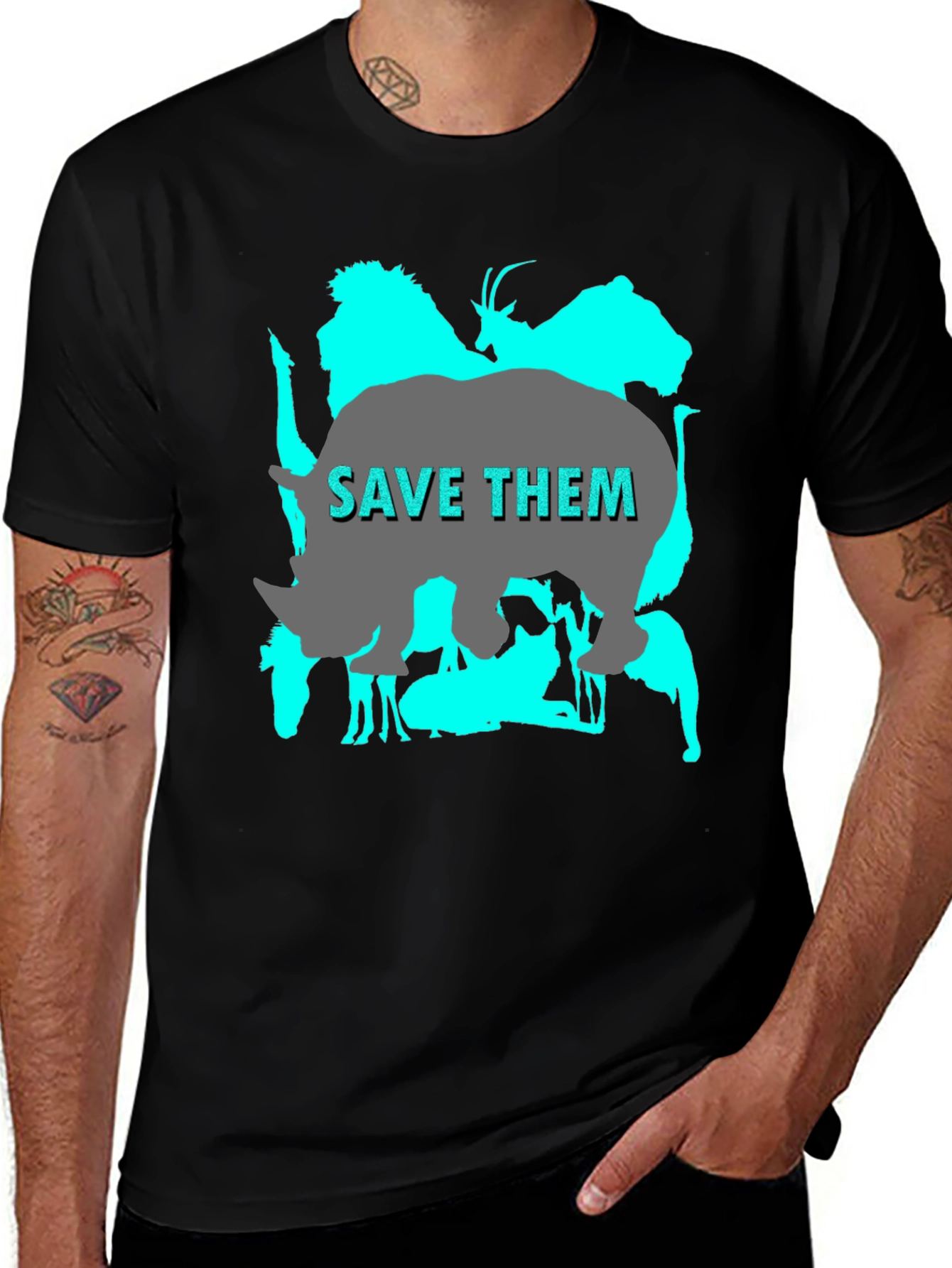 Save Them T-Shirt - Wildlife Conservation Tee