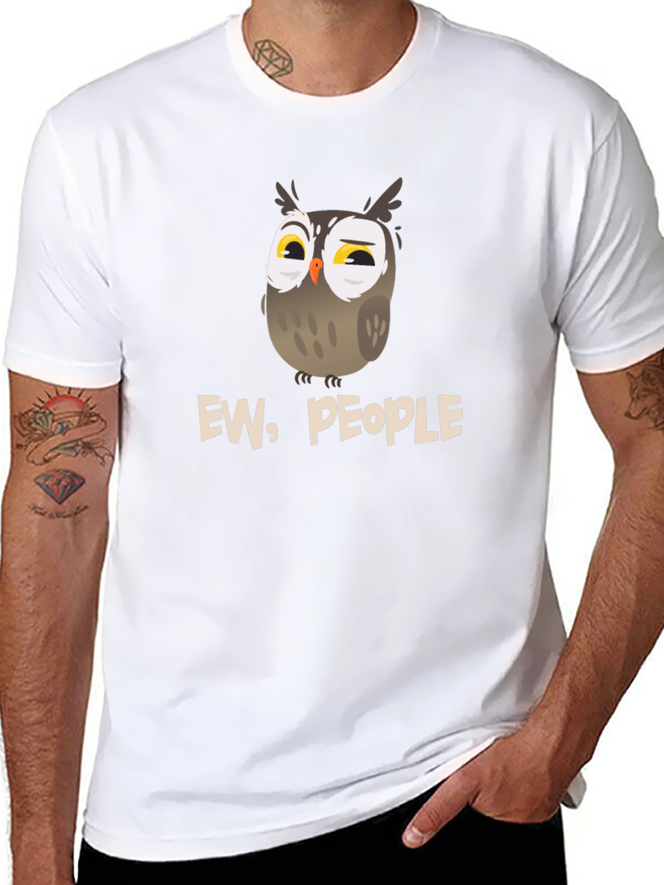 Ew People Owl Graphic T-Shirt