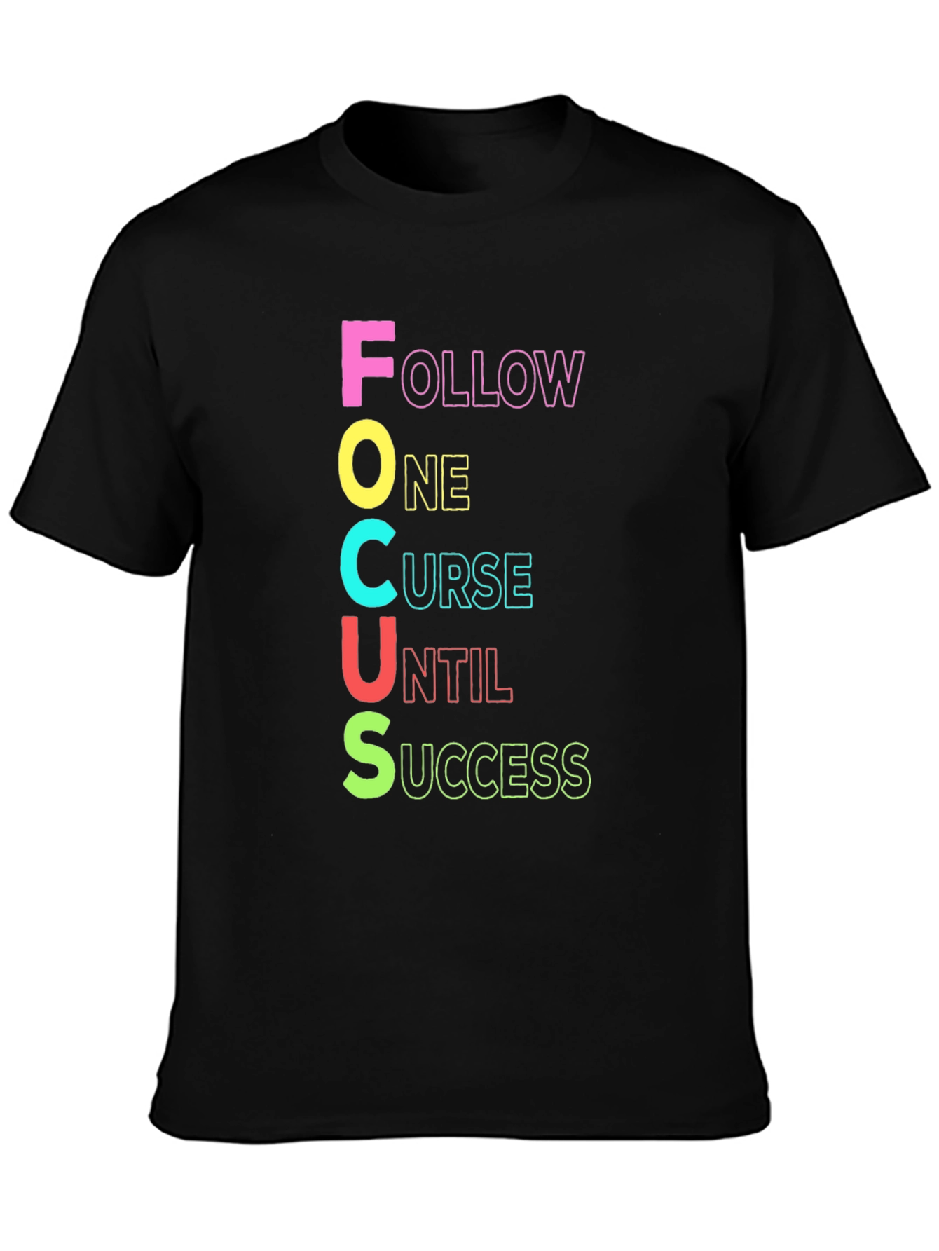 FOCUS Black Graphic Tee - Follow Your Dreams Shirt