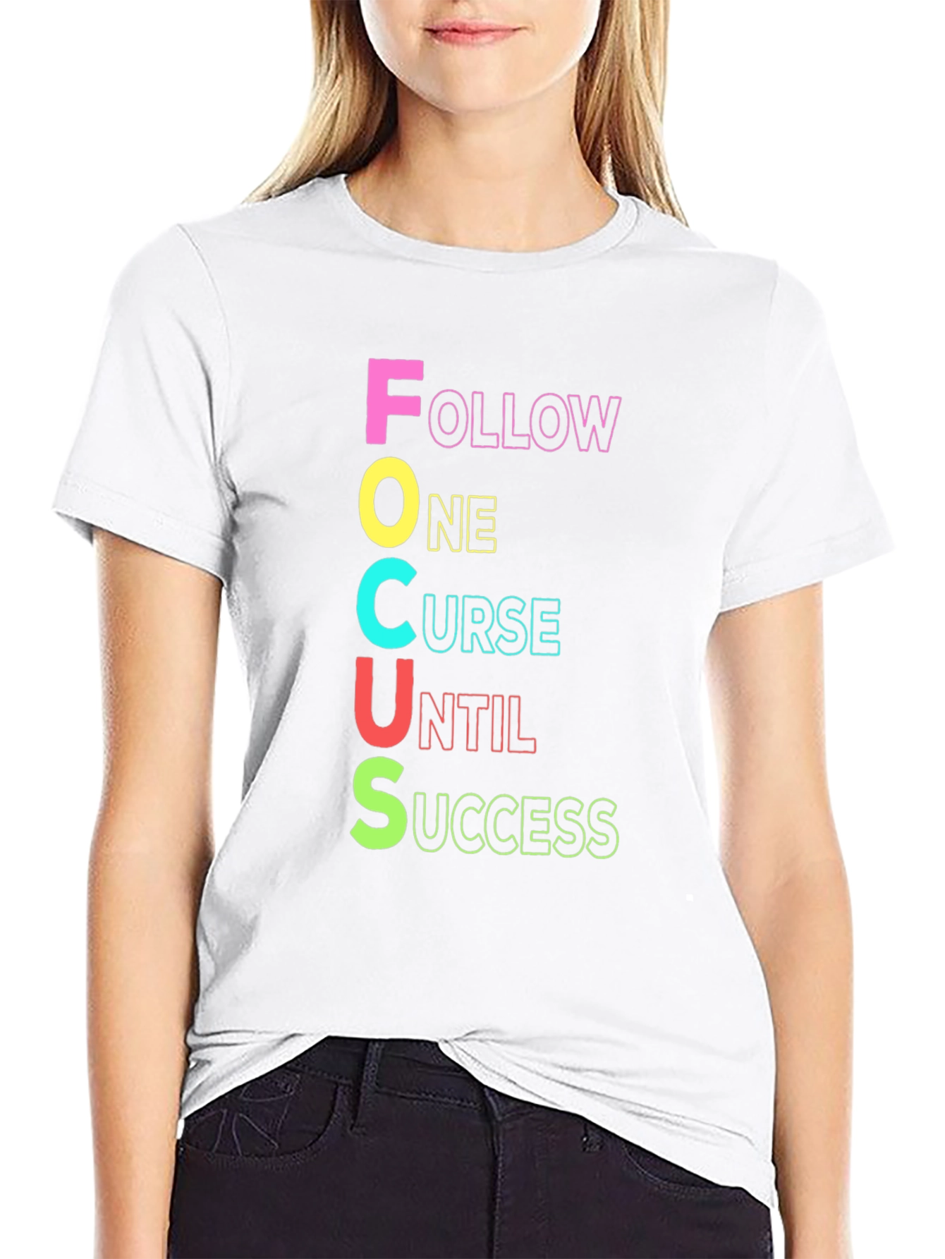 FOCUS Black Graphic Tee - Follow Your Dreams Shirt