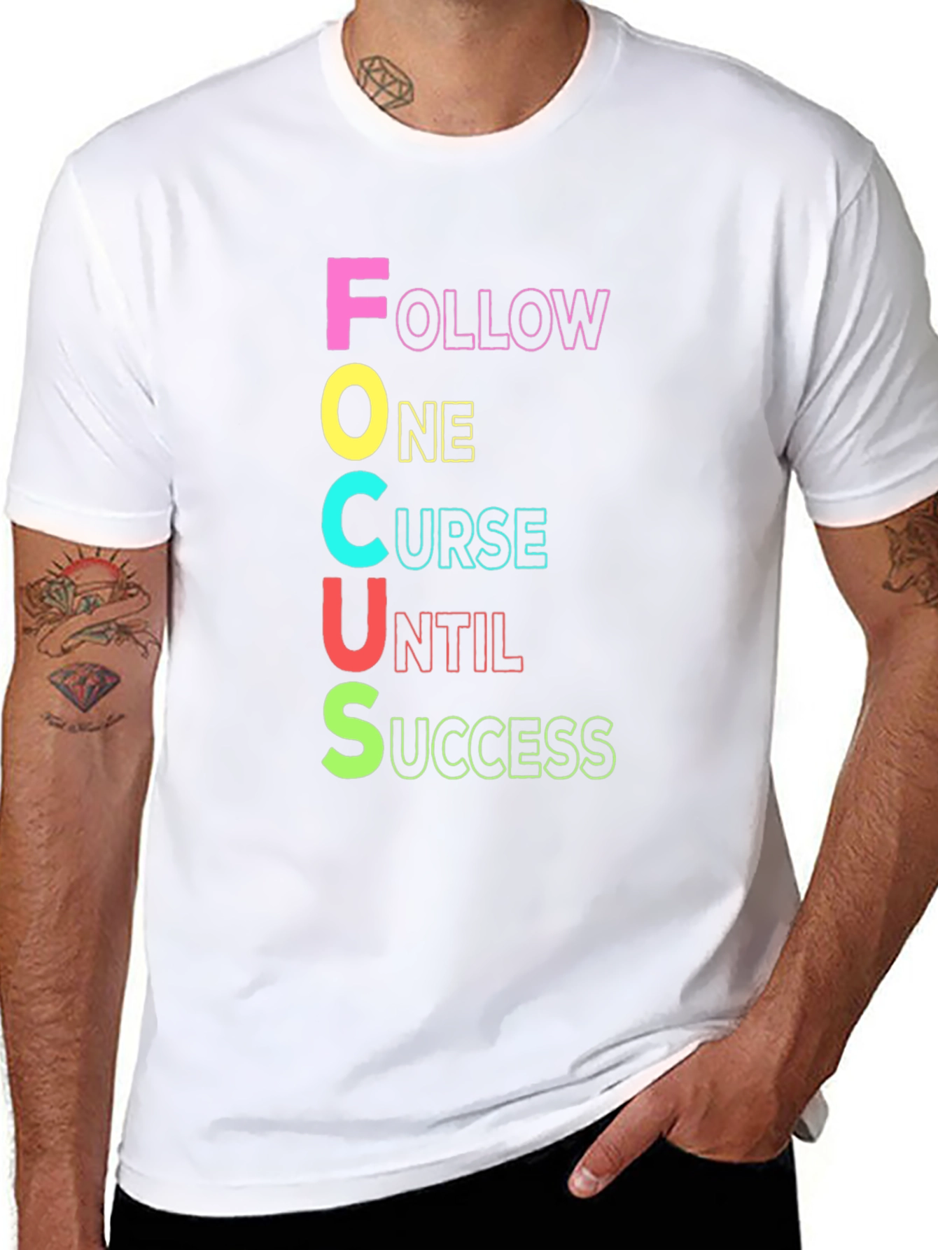 FOCUS Black Graphic Tee - Follow Your Dreams Shirt