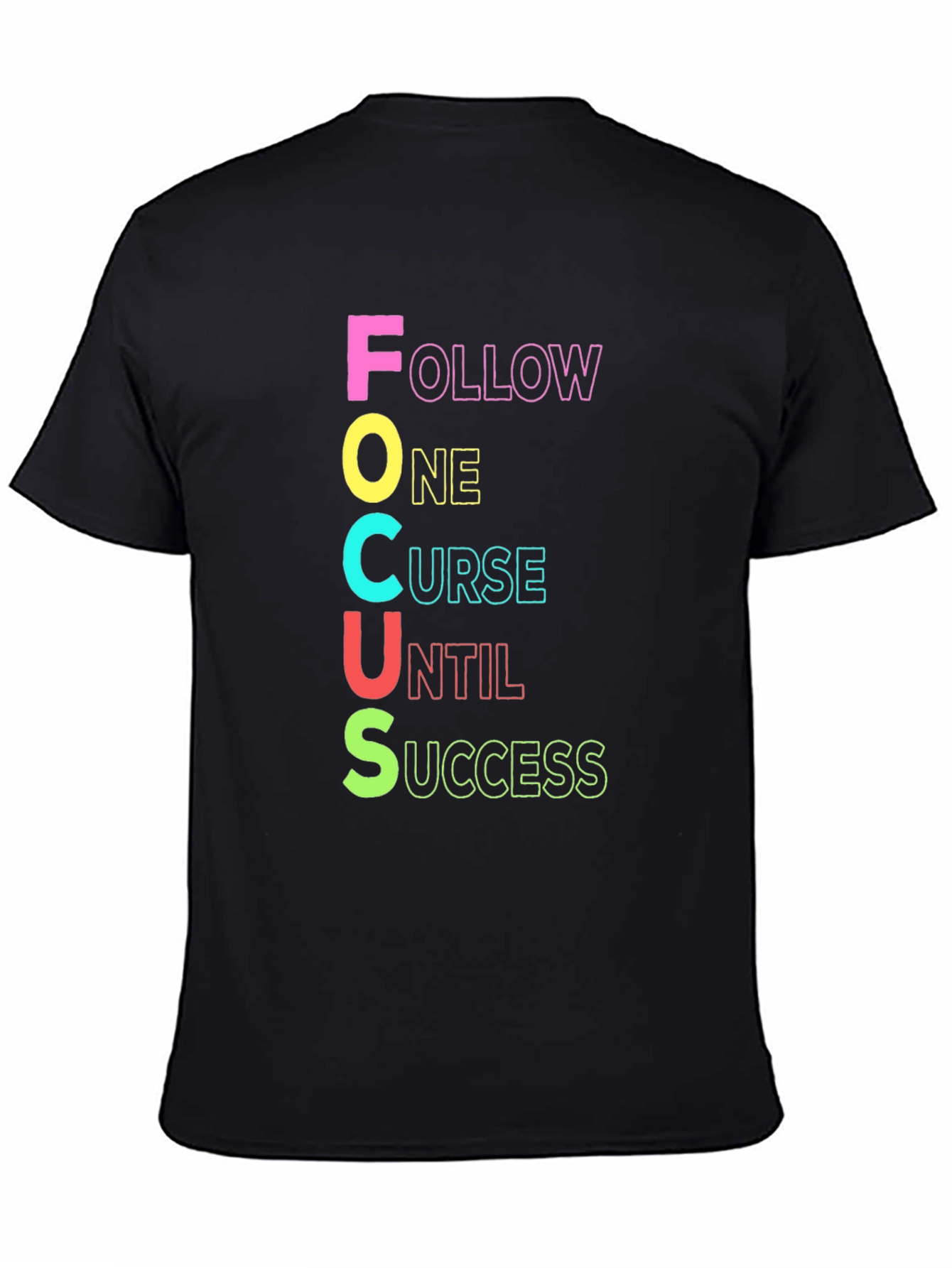 FOCUS Black Graphic Tee - Follow Your Dreams Shirt