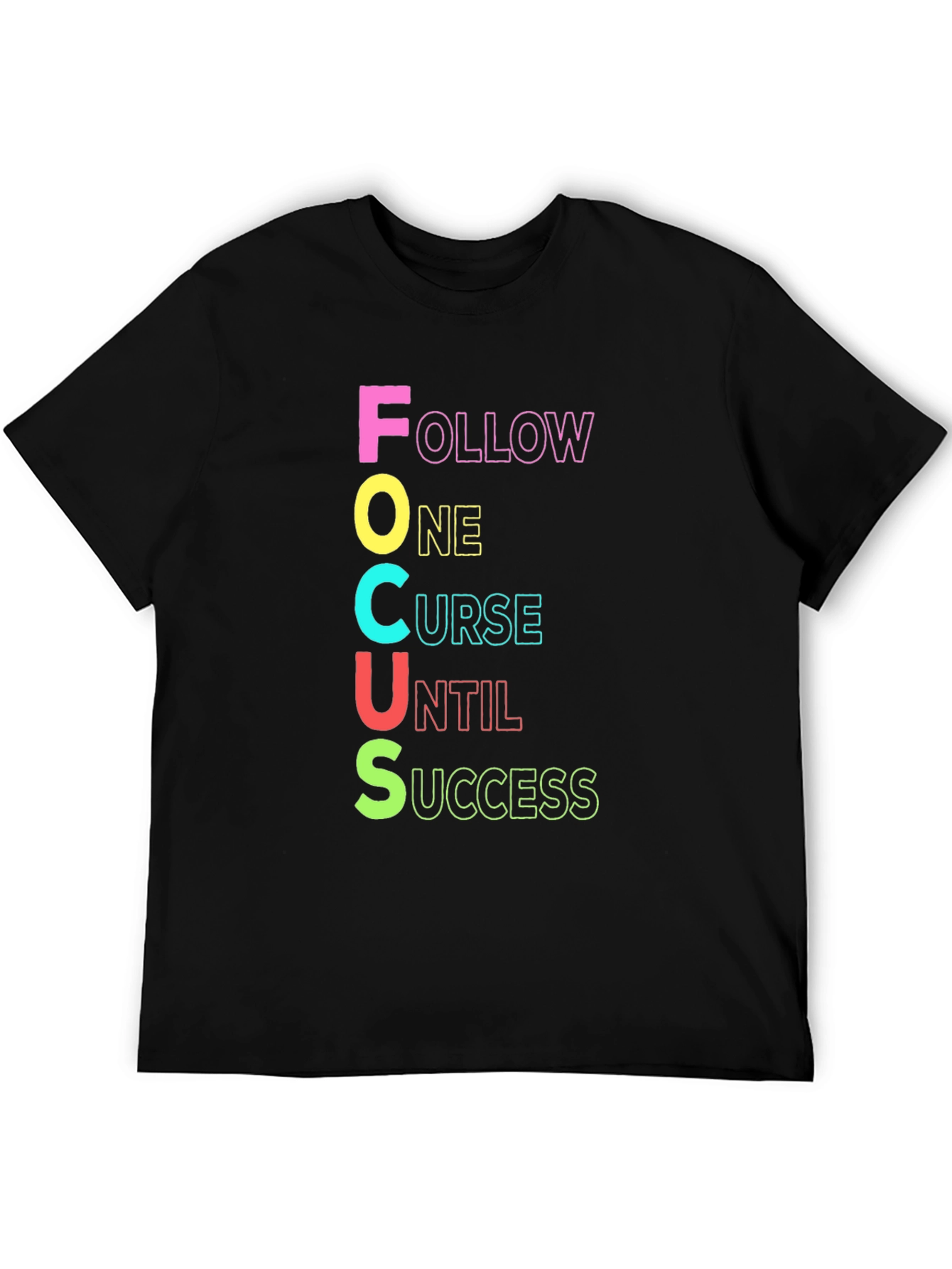 FOCUS Black Graphic Tee - Follow Your Dreams Shirt