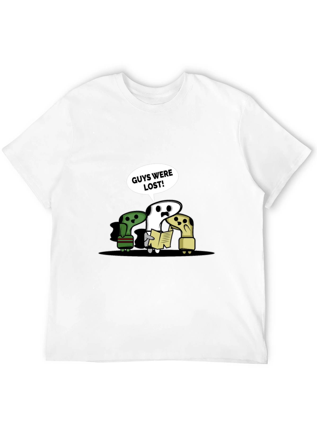 Lost Guys T-Shirt - Humorous Cartoon Tee