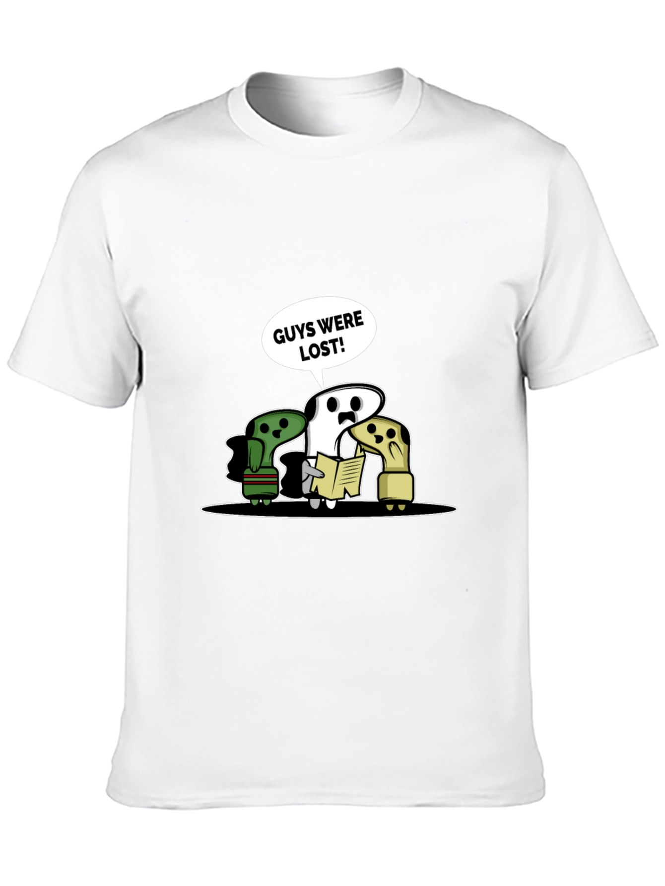 Lost Guys T-Shirt - Humorous Cartoon Tee