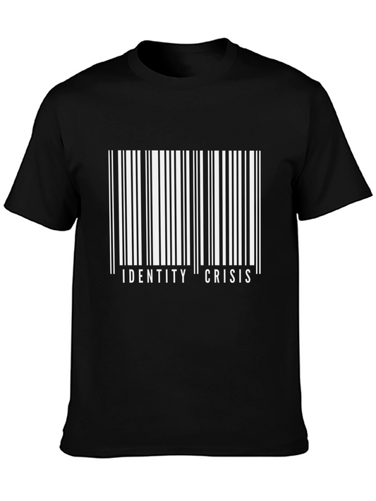 Identity Crisis Barcode T-Shirt - Bold Graphic Tee