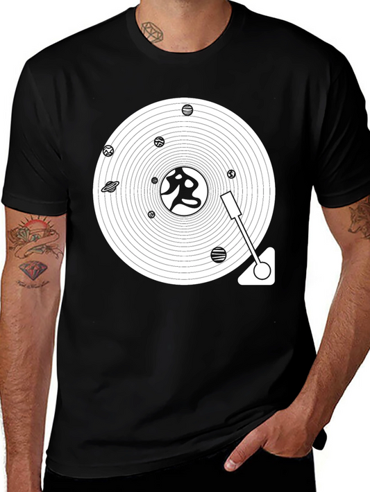 Planetary Turntable Black T-Shirt