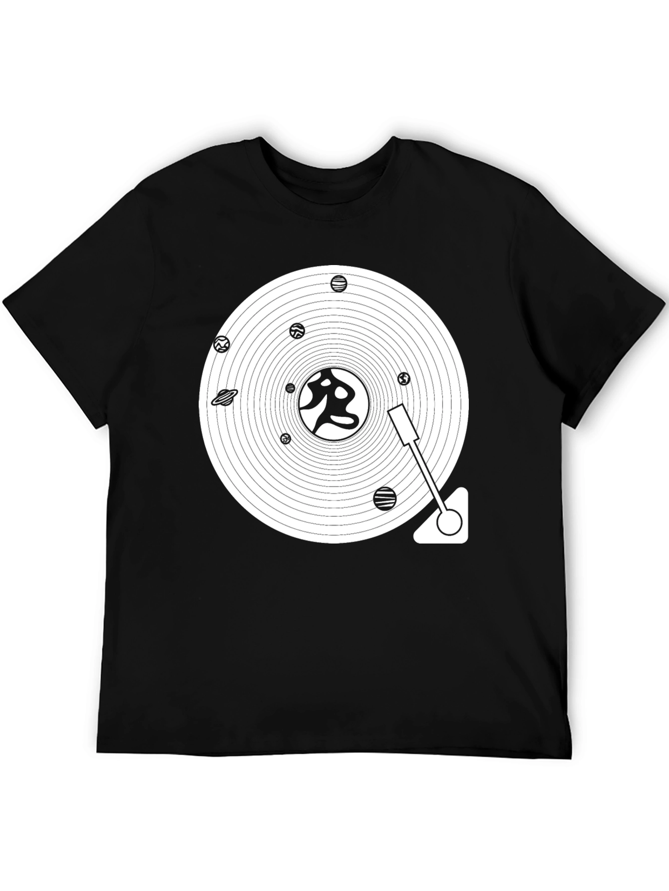 Planetary Turntable Black T-Shirt