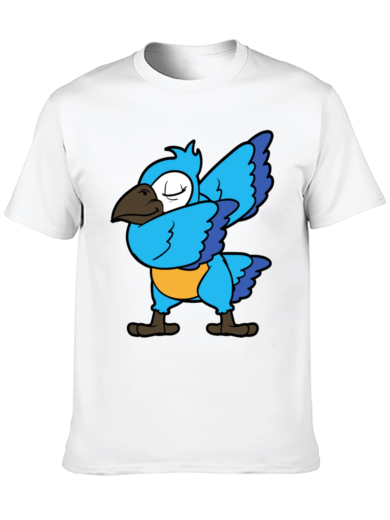 Dabbing Parrot T-Shirt - Blue Bird Dance Tee