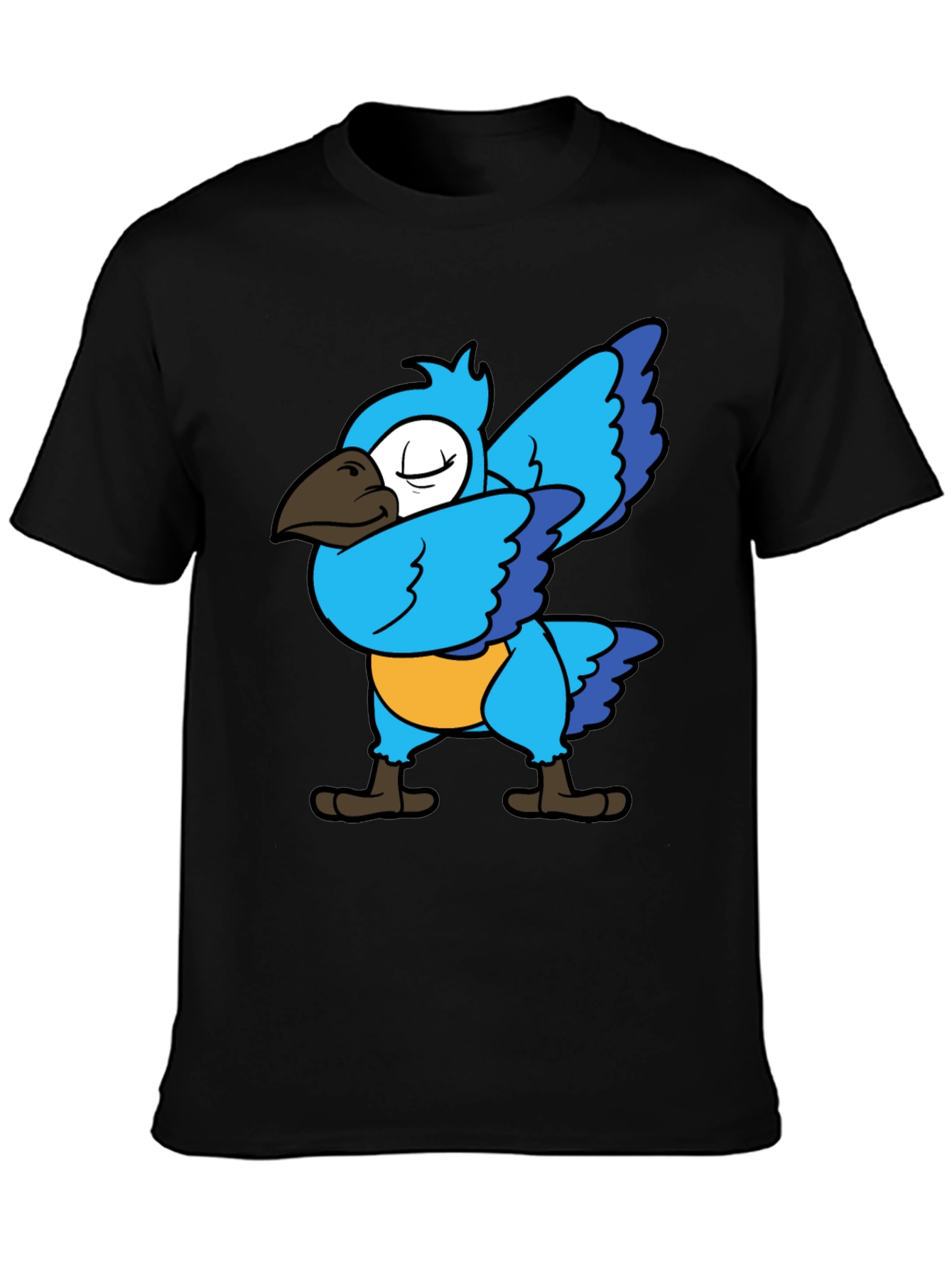 Dabbing Parrot T-Shirt - Blue Bird Dance Tee