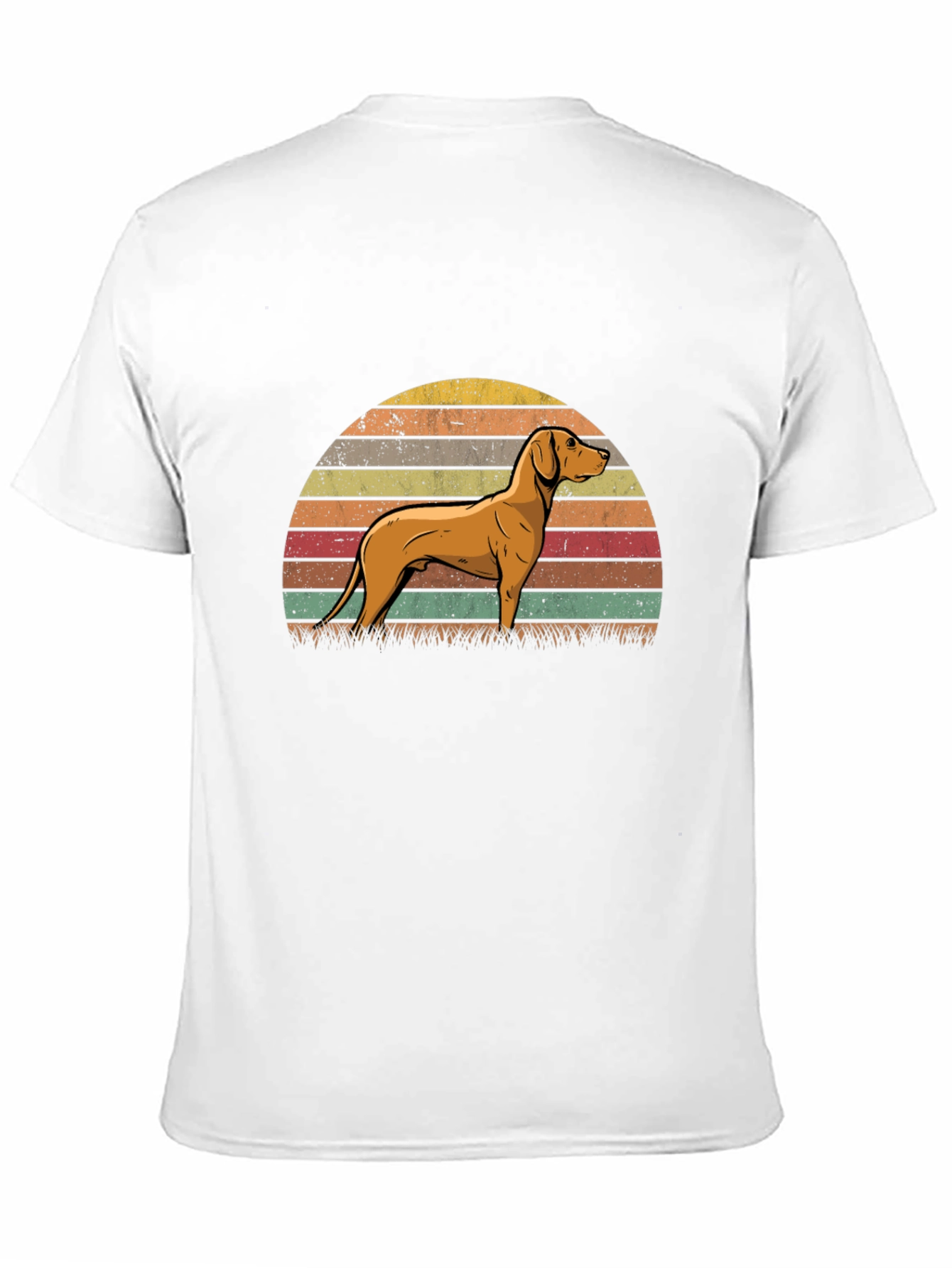 Vizsla Dog Retro Sunset T-Shirt