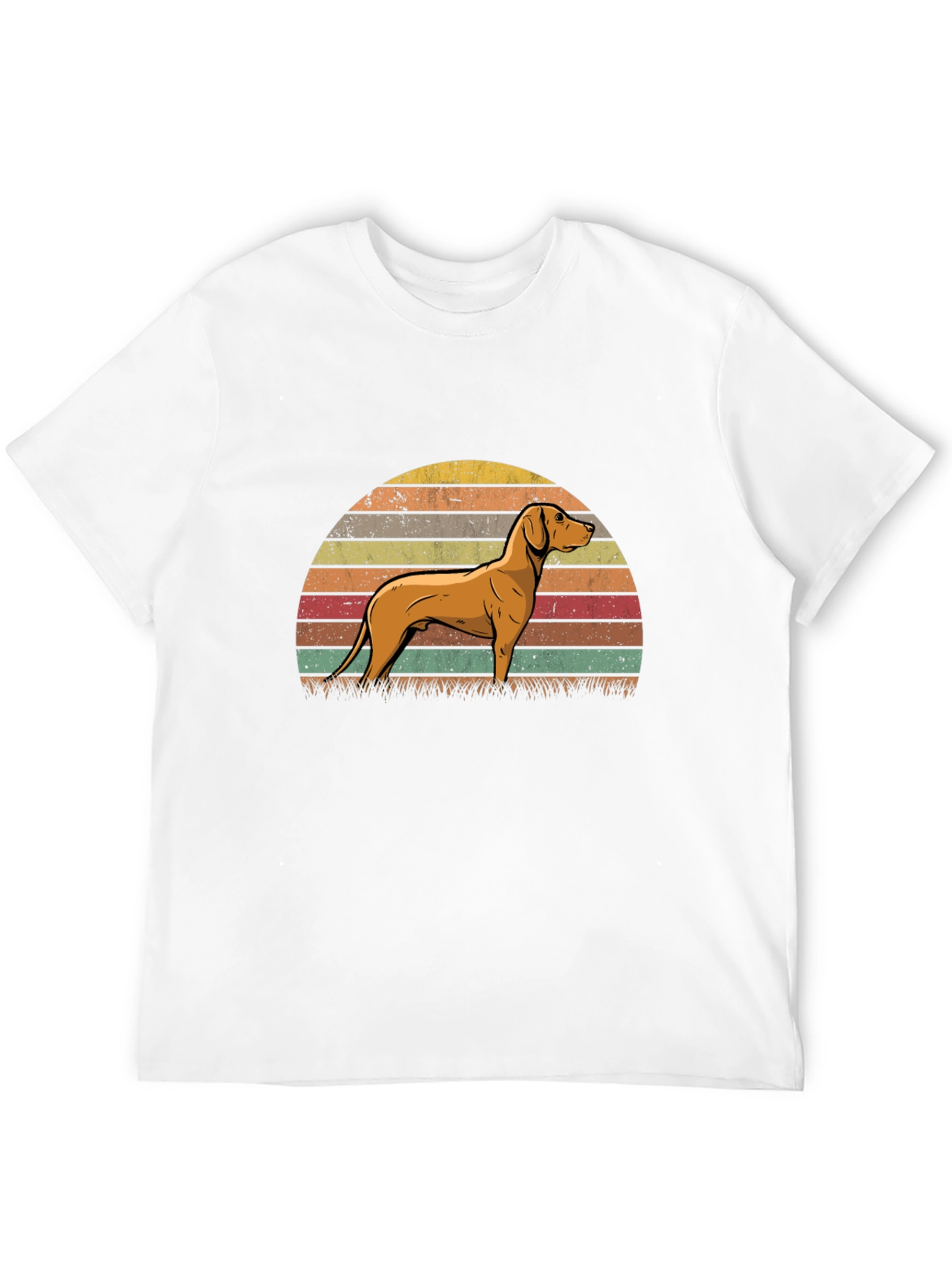 Vizsla Dog Retro Sunset T-Shirt