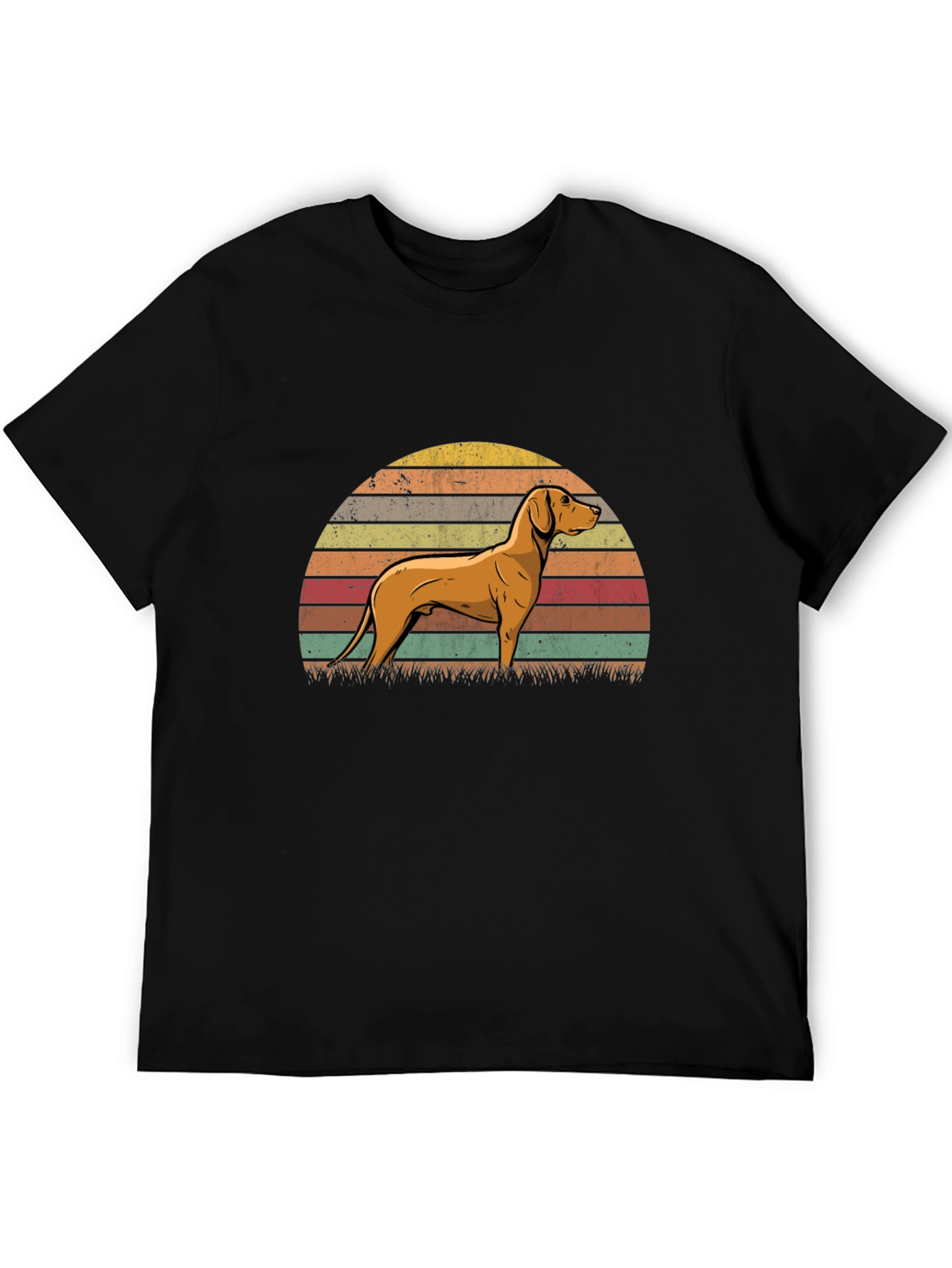Vizsla Dog Retro Sunset T-Shirt