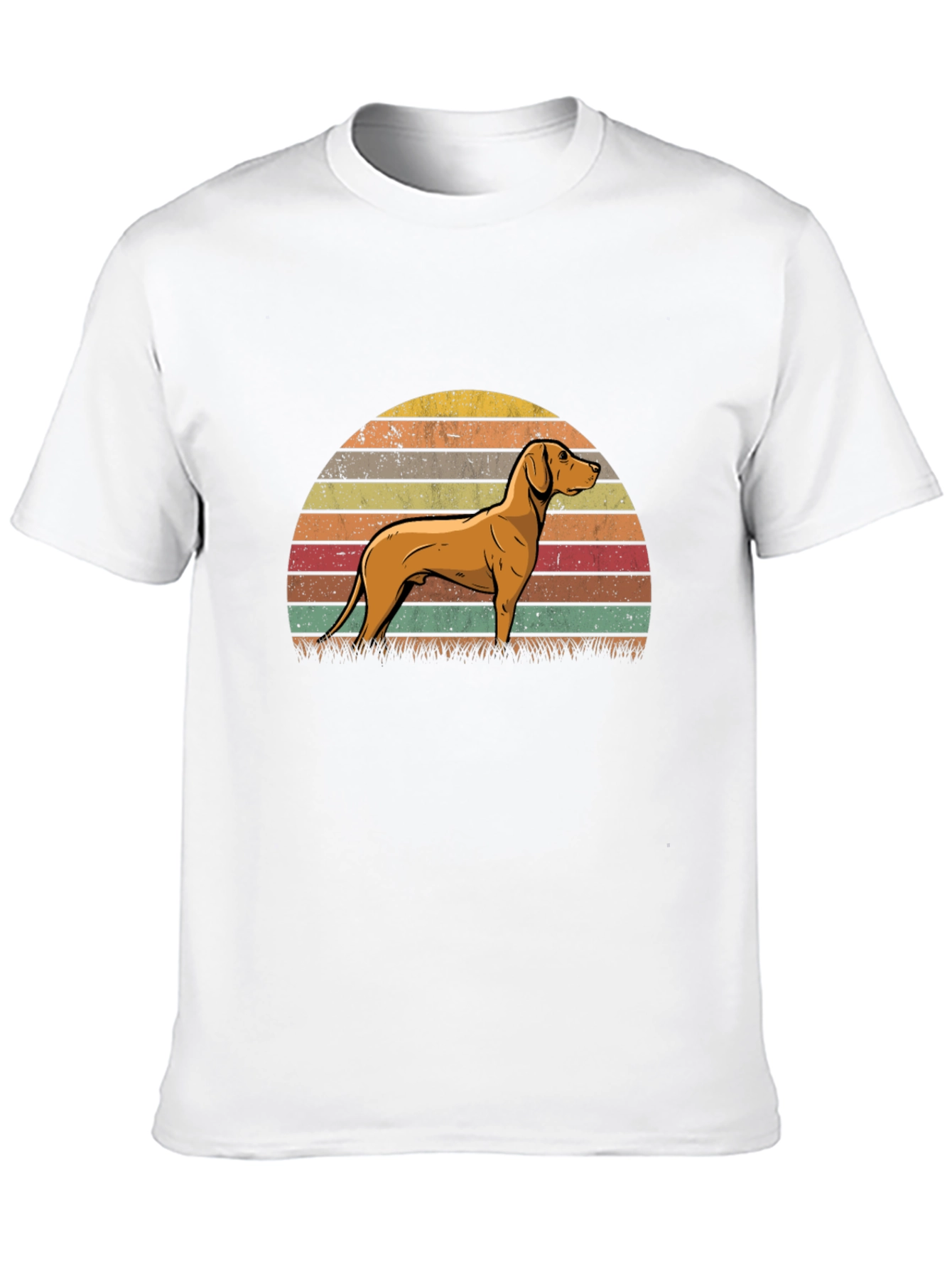 Vizsla Dog Retro Sunset T-Shirt