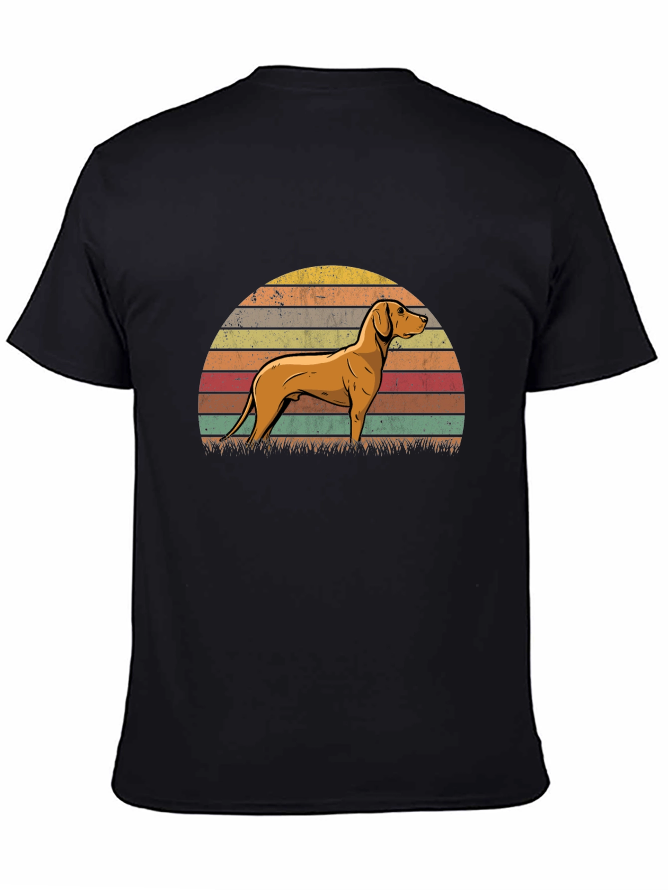 Vizsla Dog Retro Sunset T-Shirt