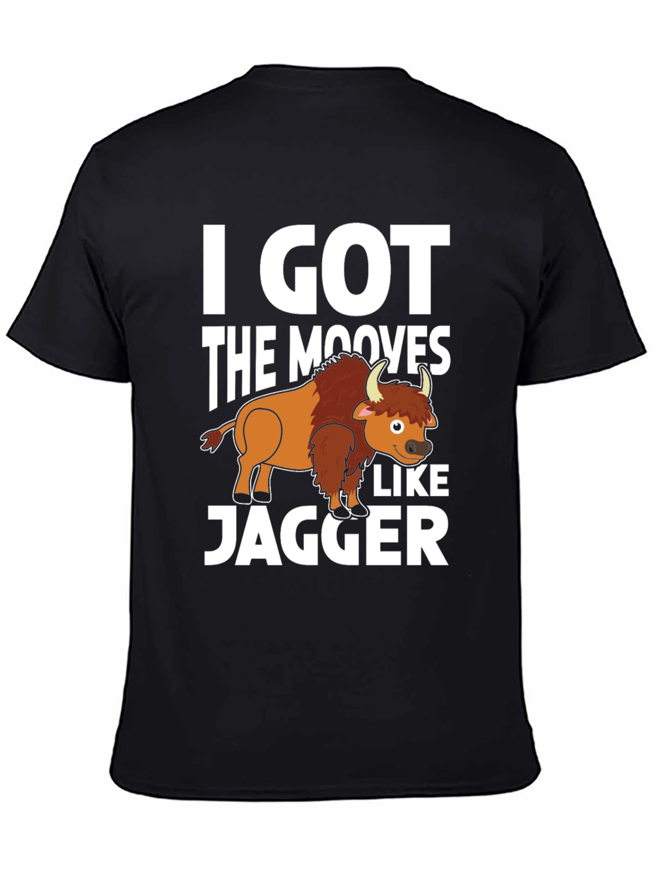 Funny Mooves Like Jagger Buffalo Graphic Tee
