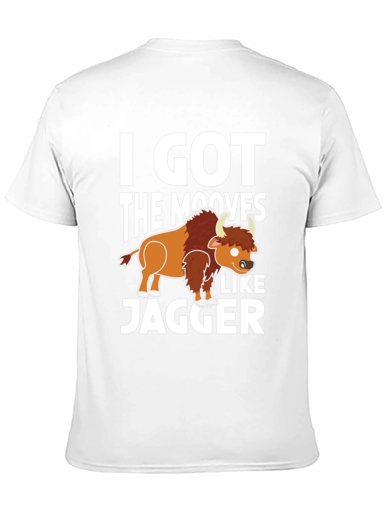 Funny Mooves Like Jagger Buffalo Graphic Tee