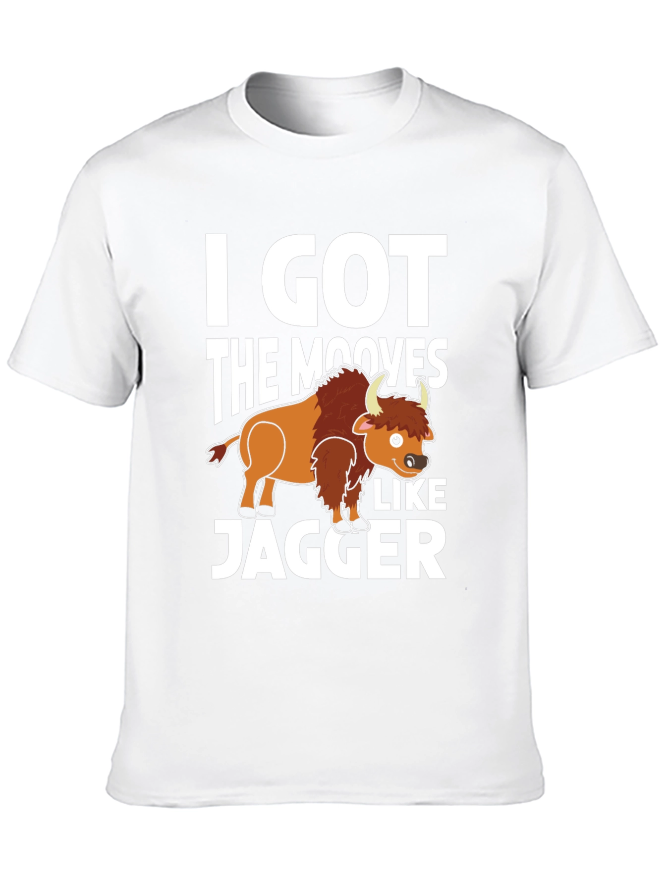 Funny Mooves Like Jagger Buffalo Graphic Tee